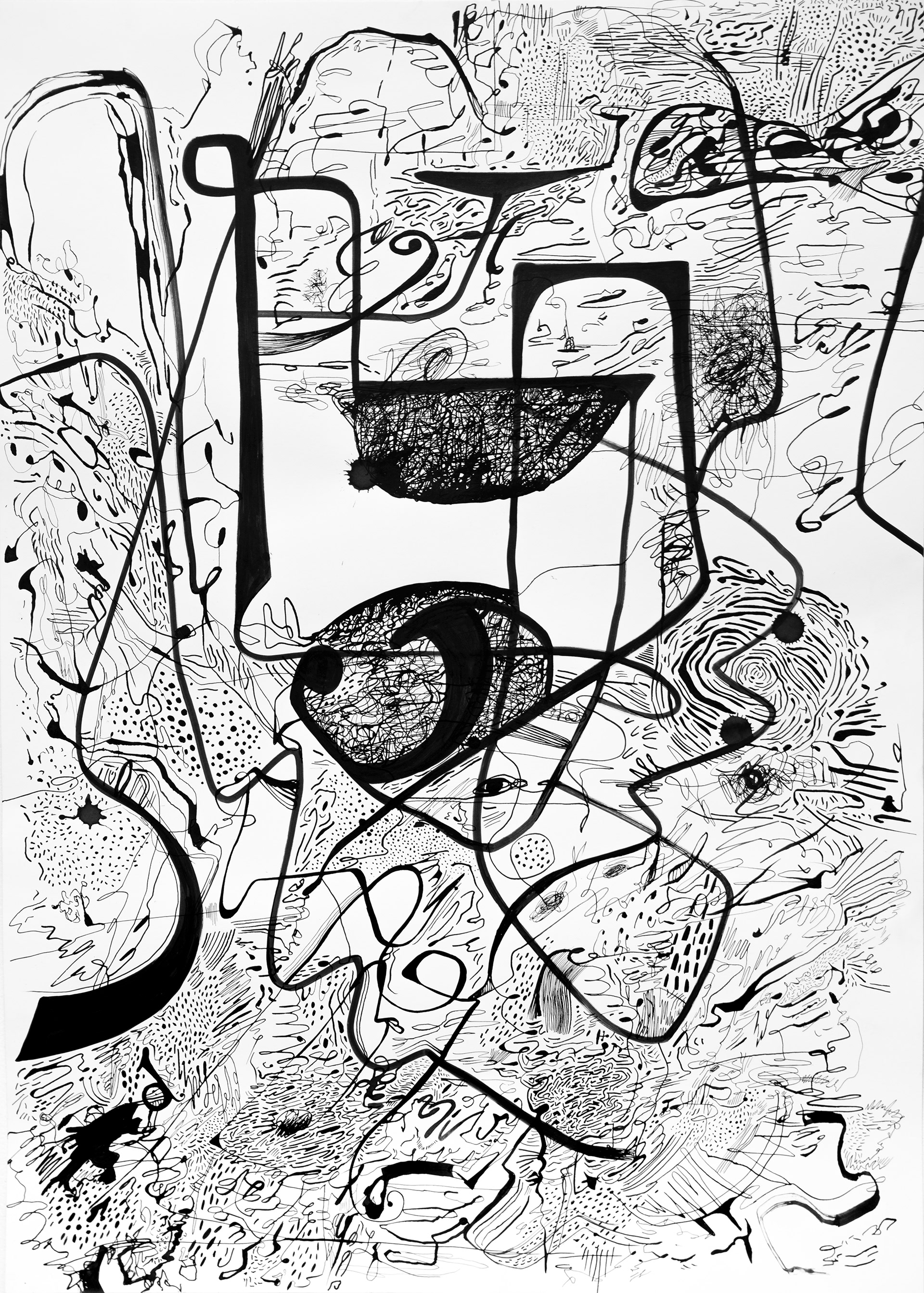 Landscape XVI tinta sobre papel 50x70