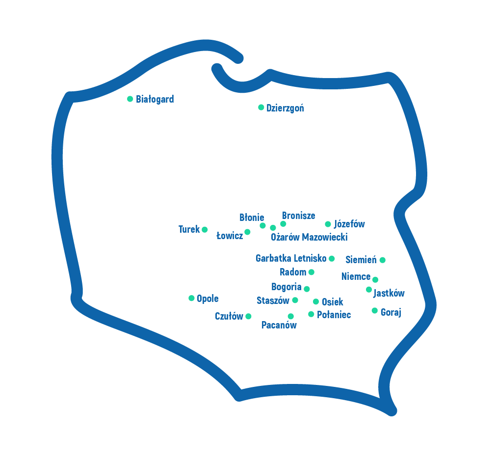 miejsca stosowania technologii