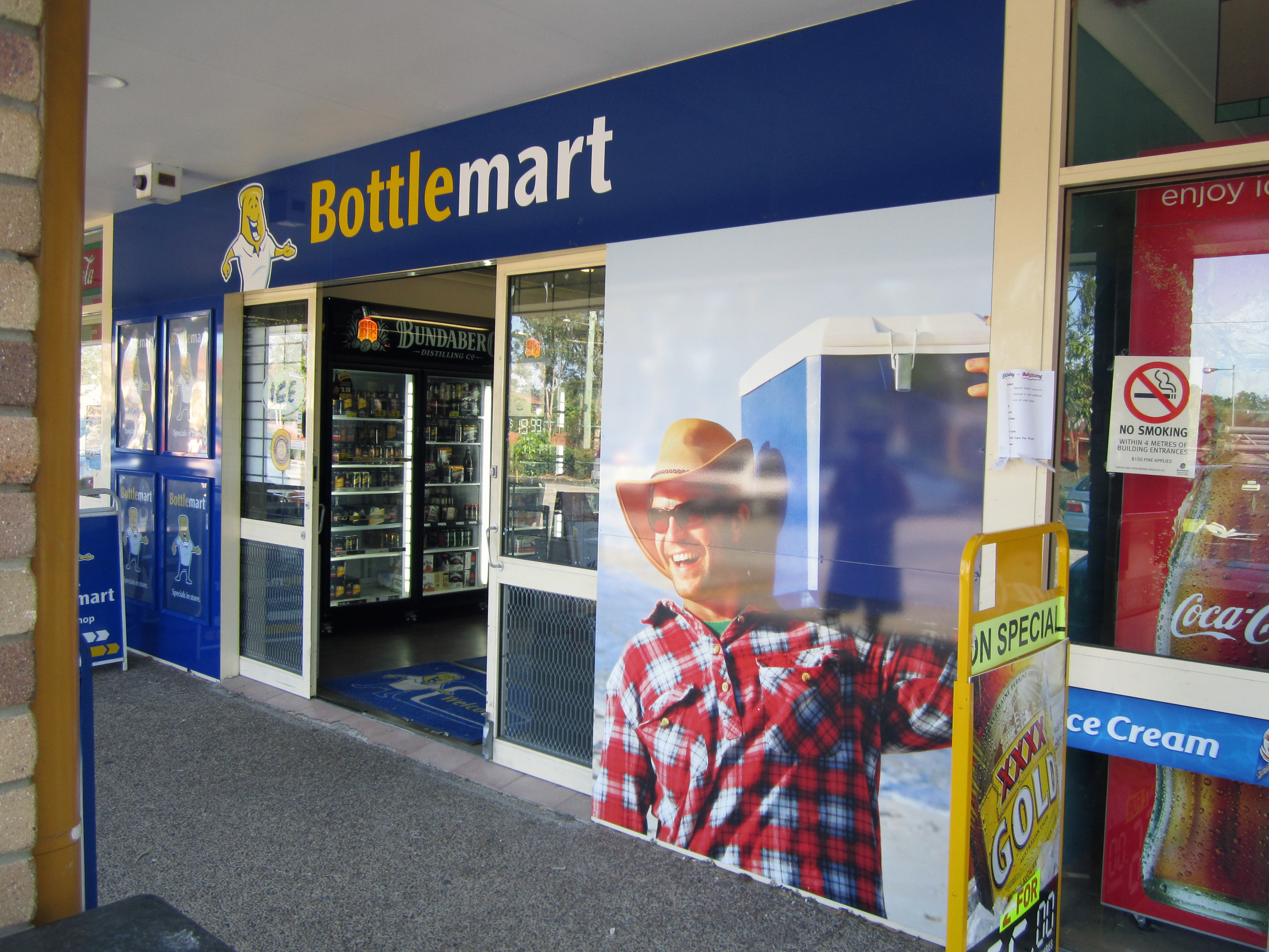 Bottlemart shopfront branding
