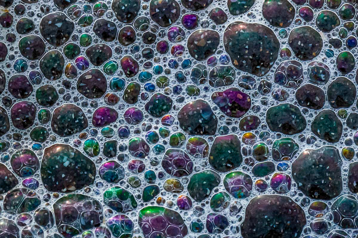 bubbles in the surf