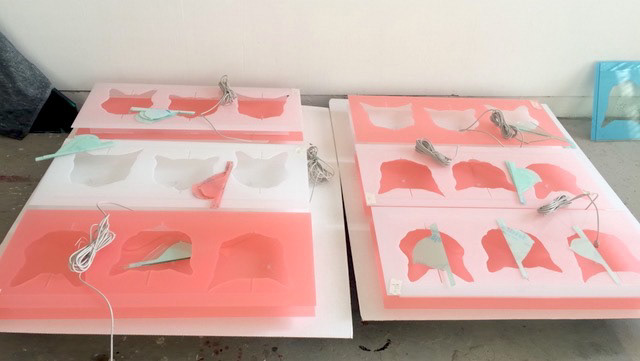 I loved to explore all the different options and combinations I had and had a hard time to make up my mind which ones would become permanent works. "Funcloning" is a word used for the idea of cloning humans for personal or public entertainment. Almost like making this installation ;-)))!