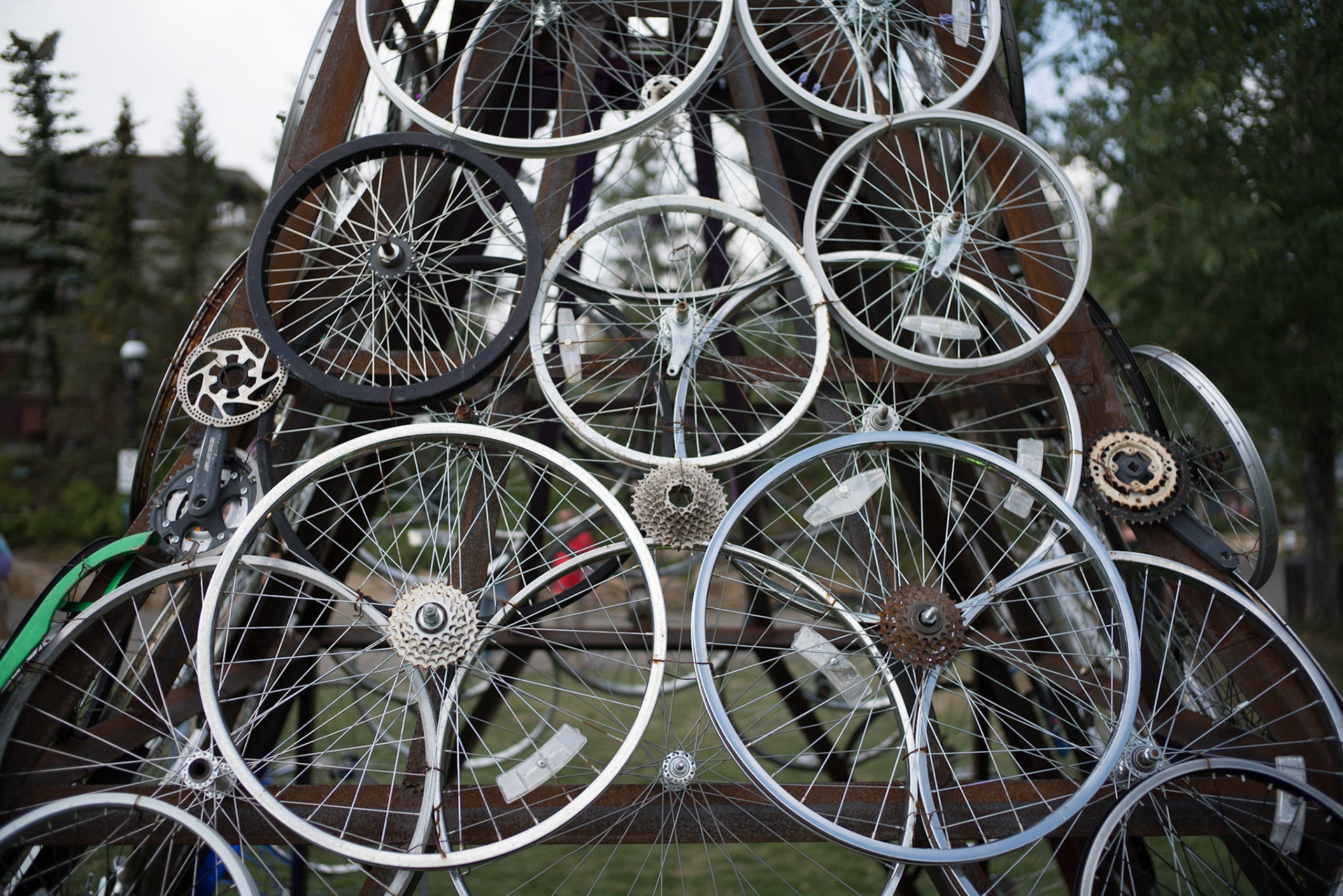 Tower of Bicycle Parts
