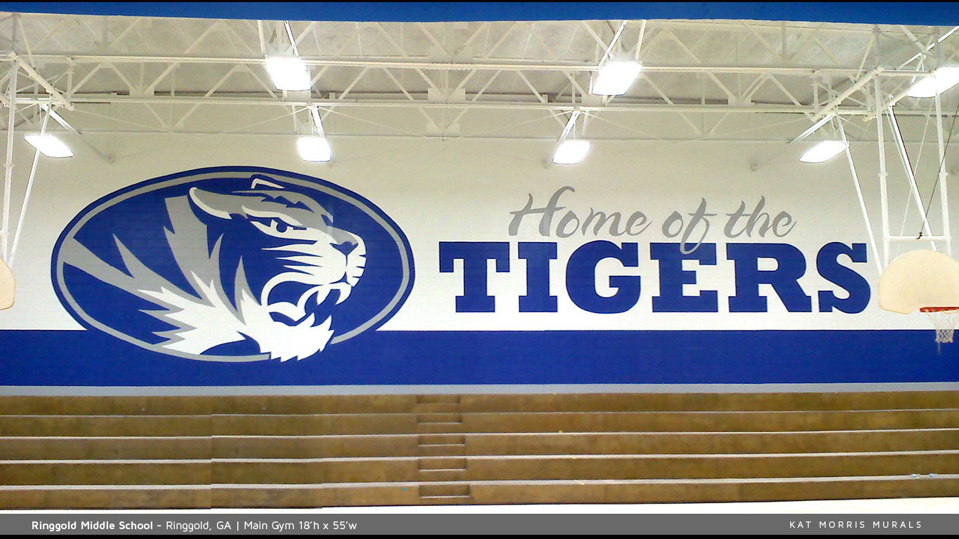 Kat Morris Murals Experienced Chattanooga Mural Painter Middle School Murals Ringgold Middle School