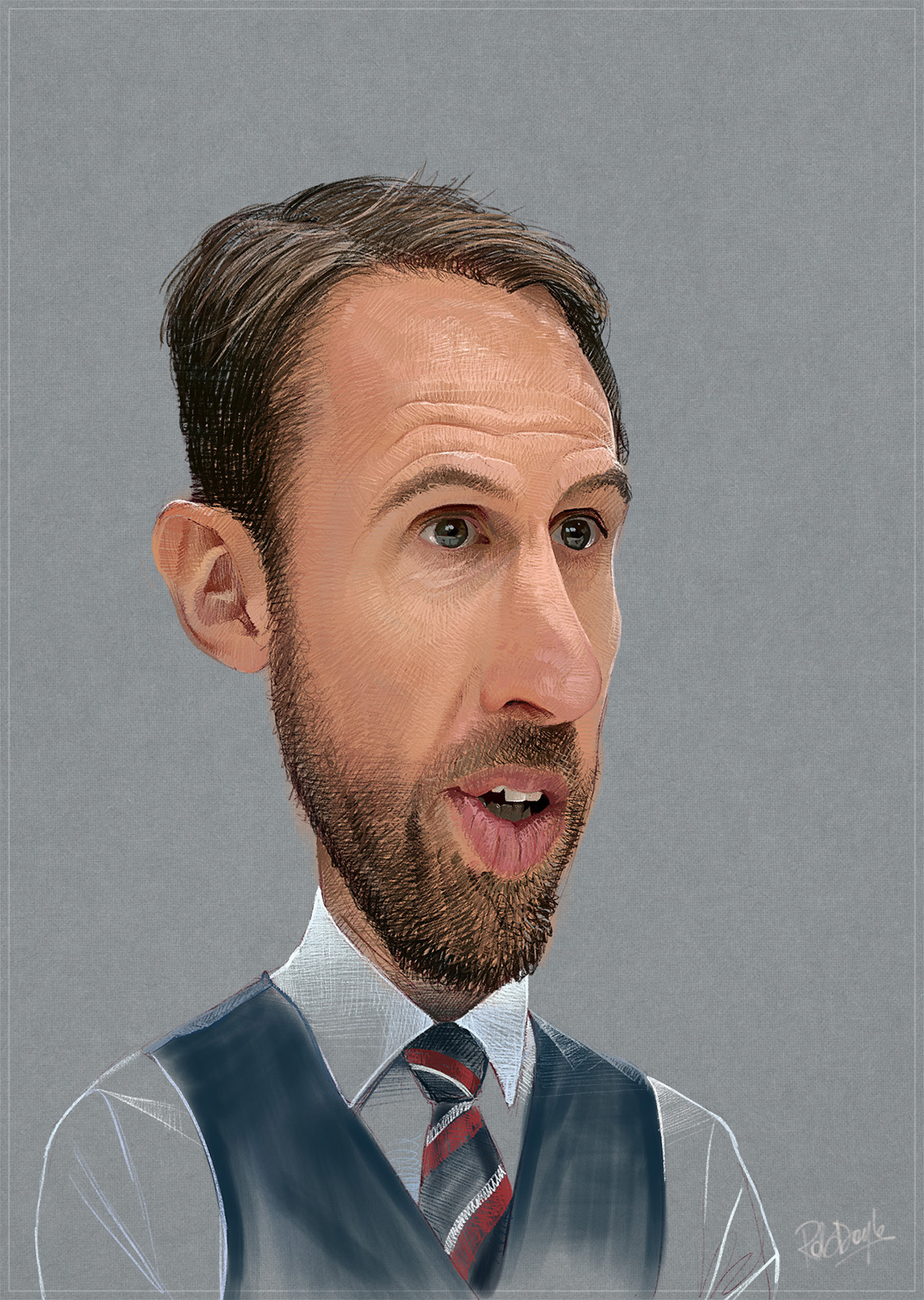 Rob Doyle Studio - Gareth Southgate Caricature