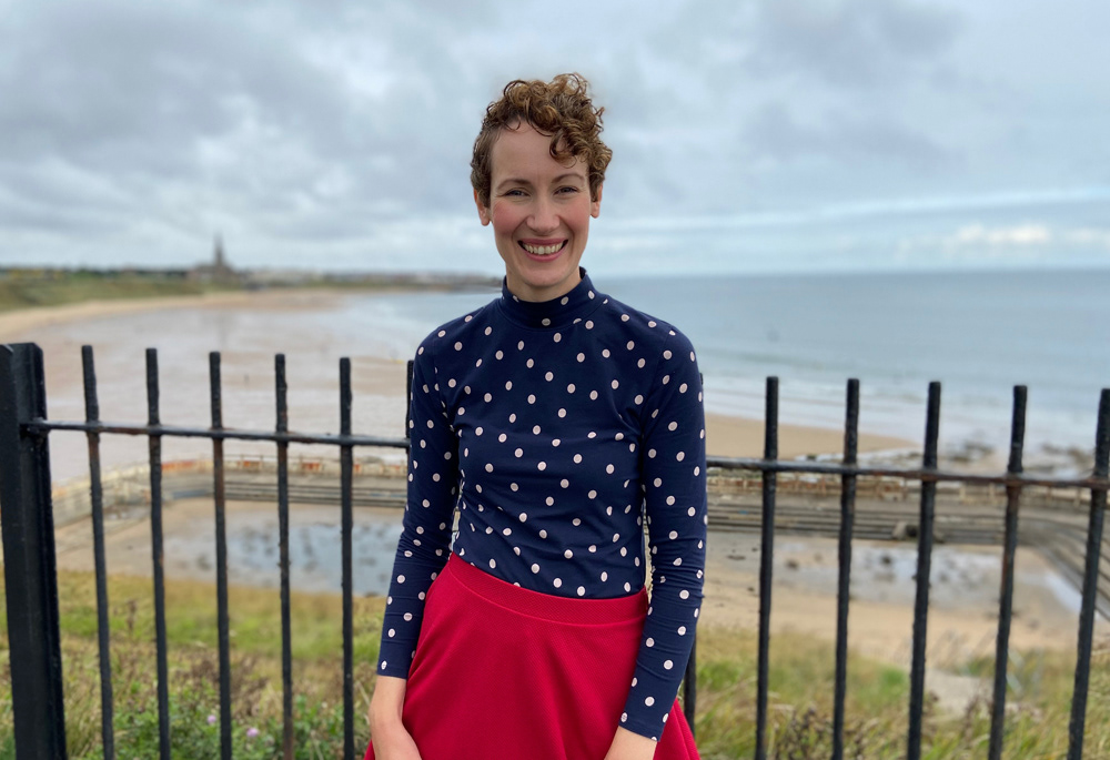 A photograph of Sharon Armstrong a freelance Graphic Designer and Illustrator in North Shields