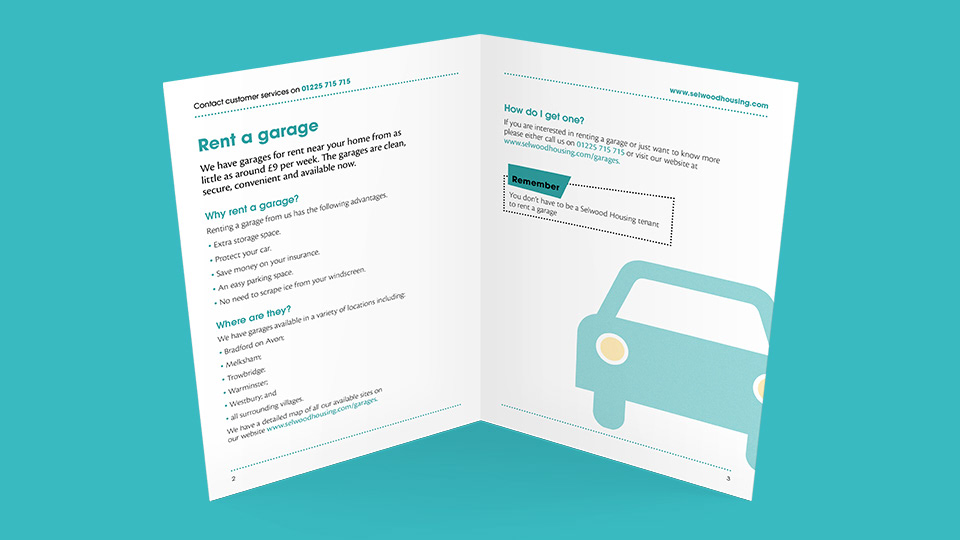 Inside spread of another Selwood Housing brochure