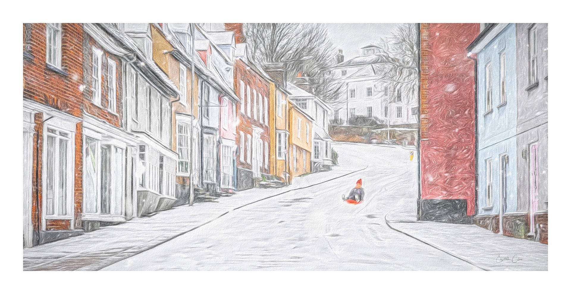 Sledging down Market Hill