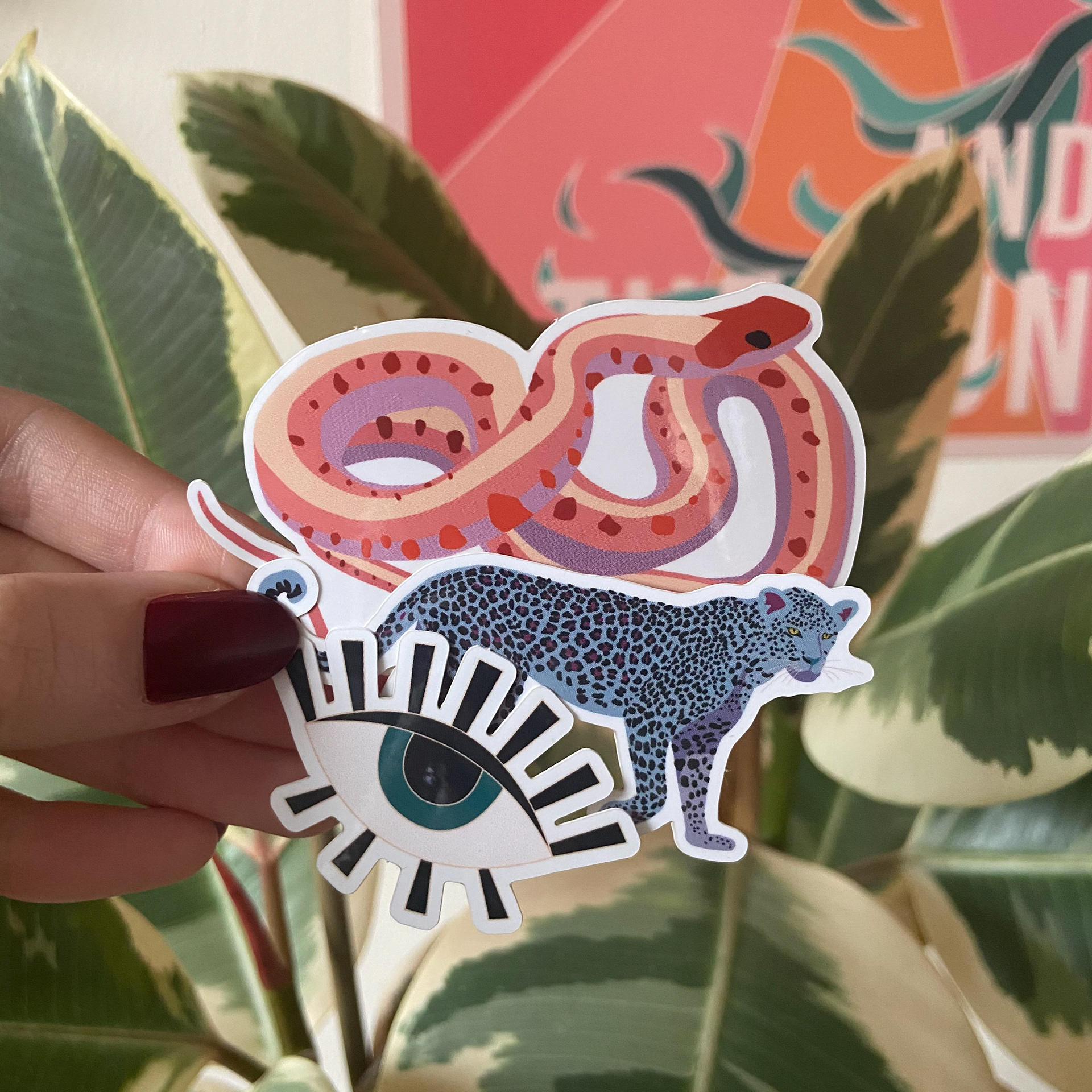 Eye, Leopard and Snake Sticker