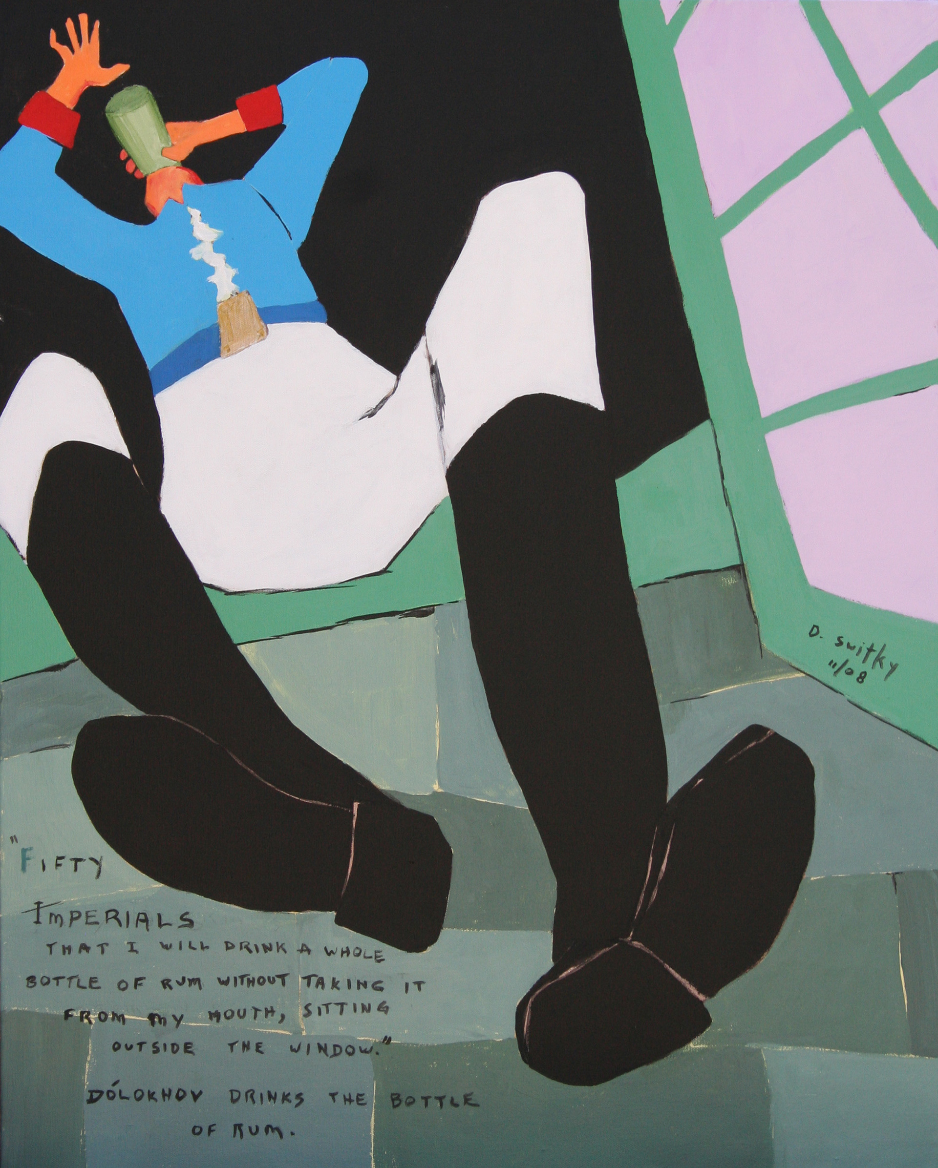 Drinking Wager | Acrylic on canvas | 30x24" | $1750