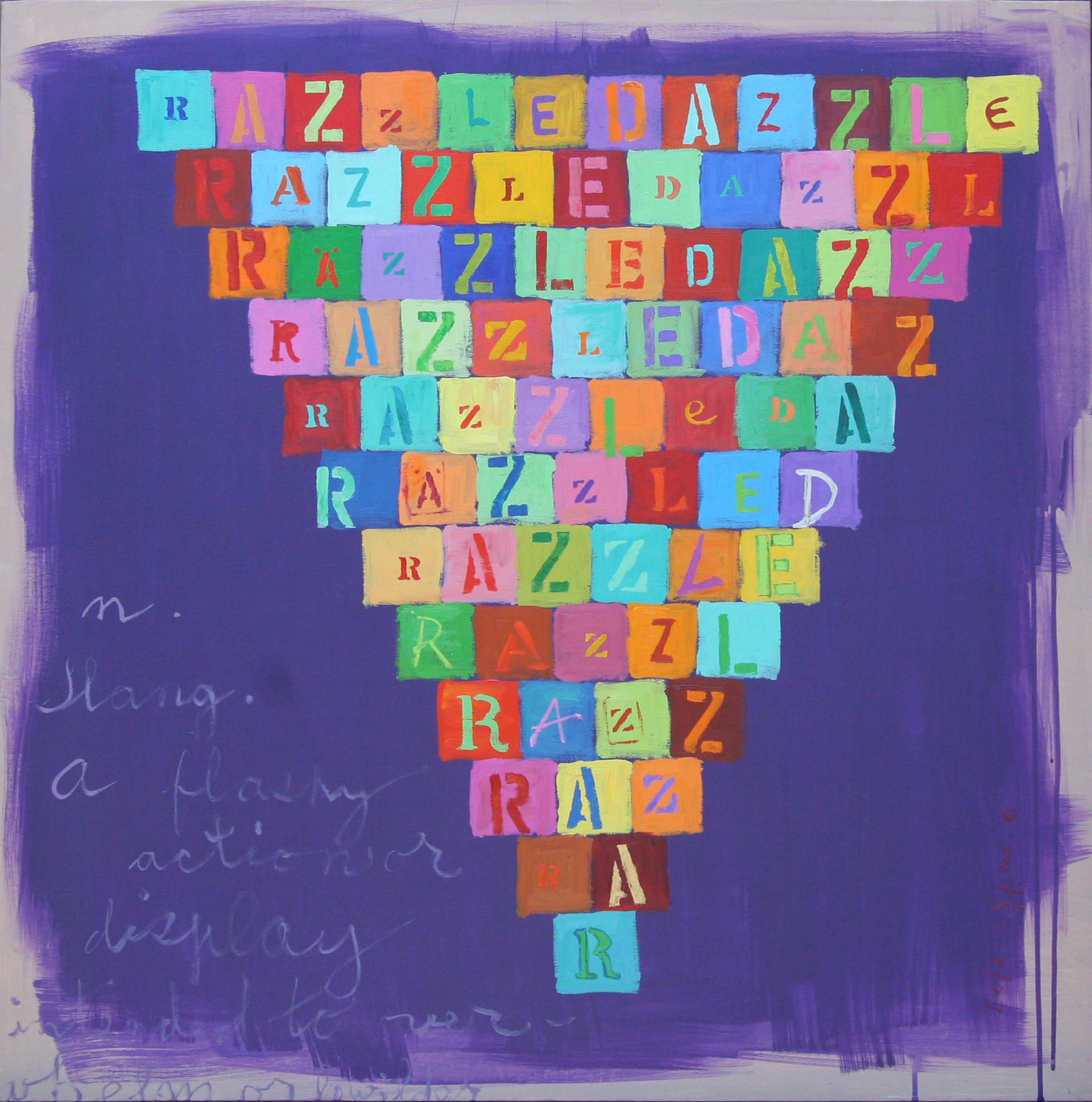 Razzle Dazzle | Acrylic on canvas | 36x36" | $2000