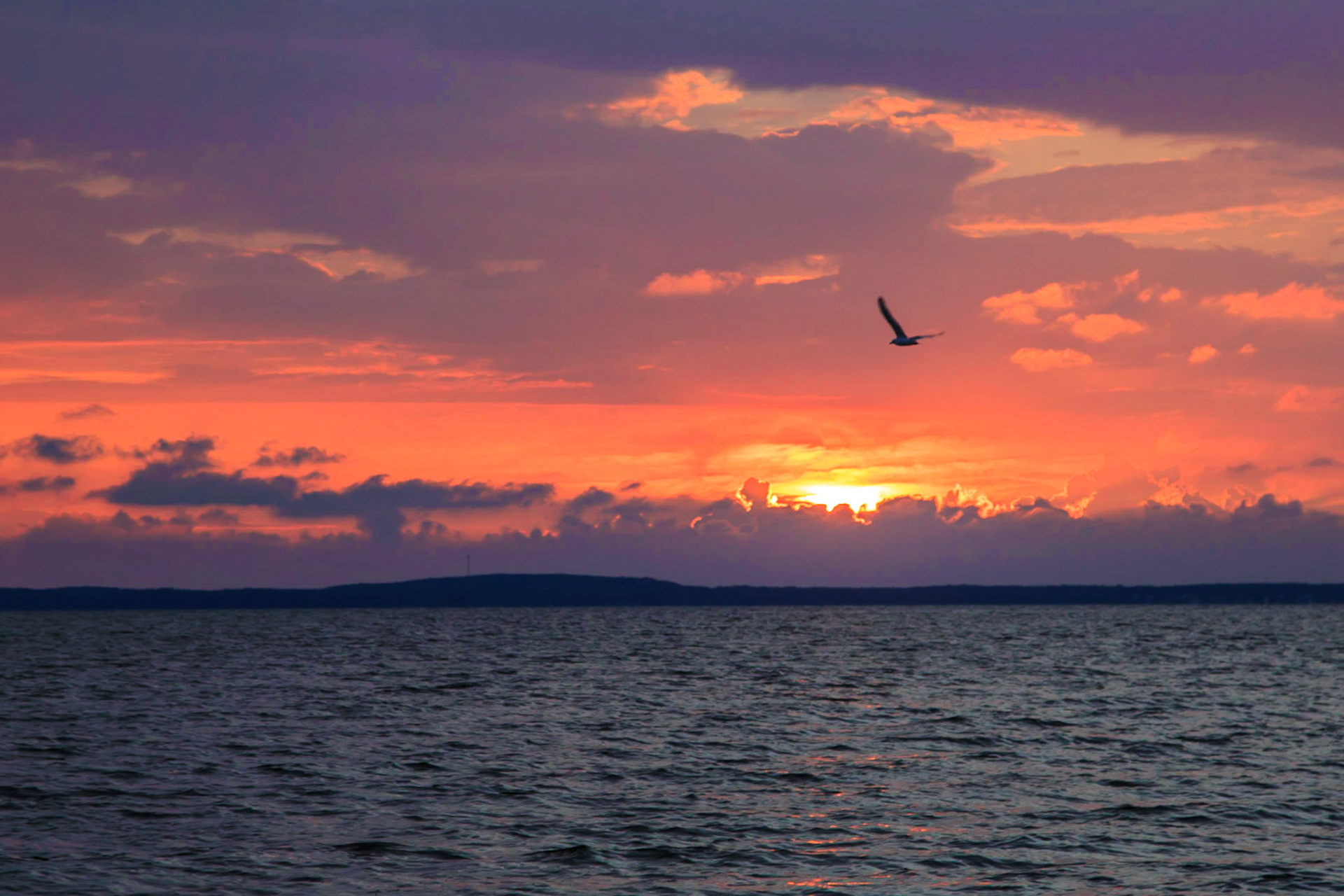 Sunset on Curonian Spit Lithuania