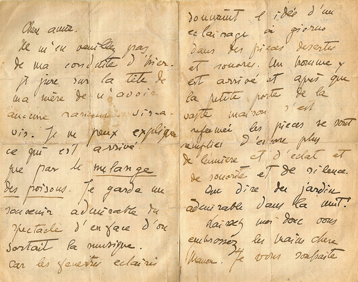 UTOGRAPHES DES SIÈCLES - Amedeo MODIGLIANI. Lettre autographe signée à Manon