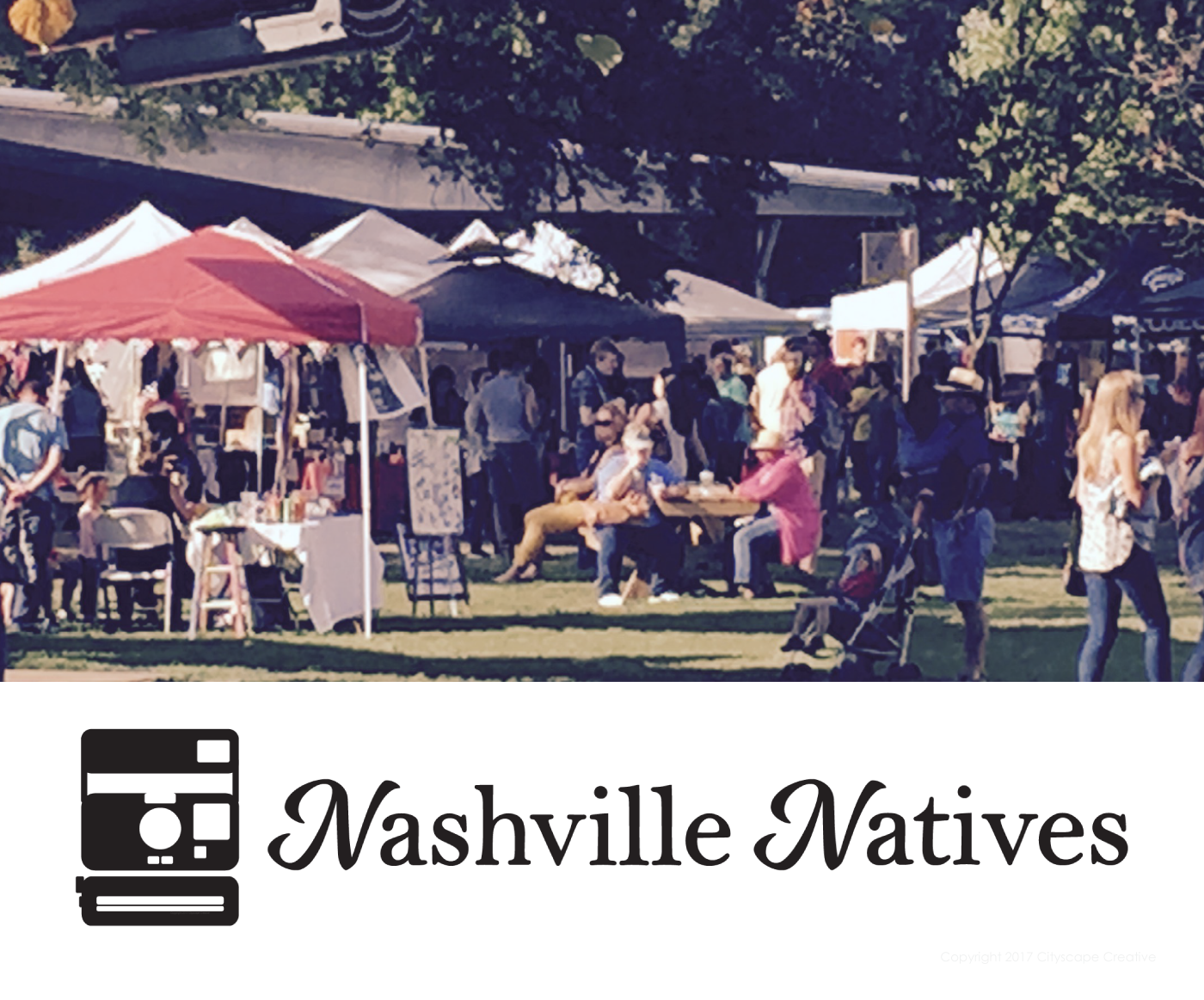 Nashville Natives Package with Typography and Camera Digital Illustration Copyright 2017-2018 Cityscape Creative