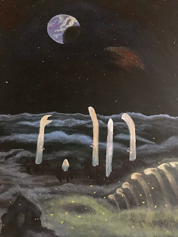 Eclipse Watchers, 16x20, Acrylic on Canvas