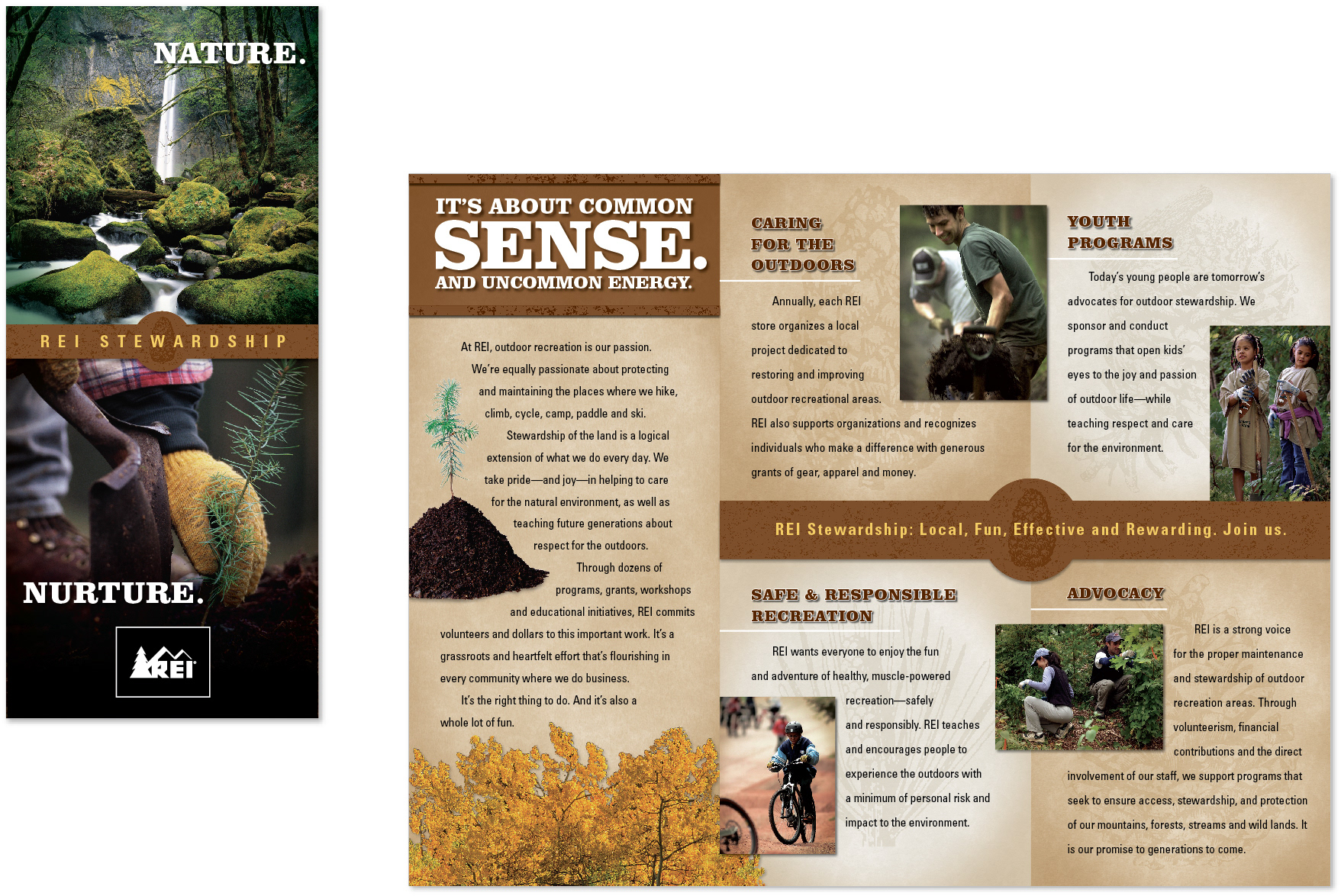 REI membership stewardship brochure—Design and production