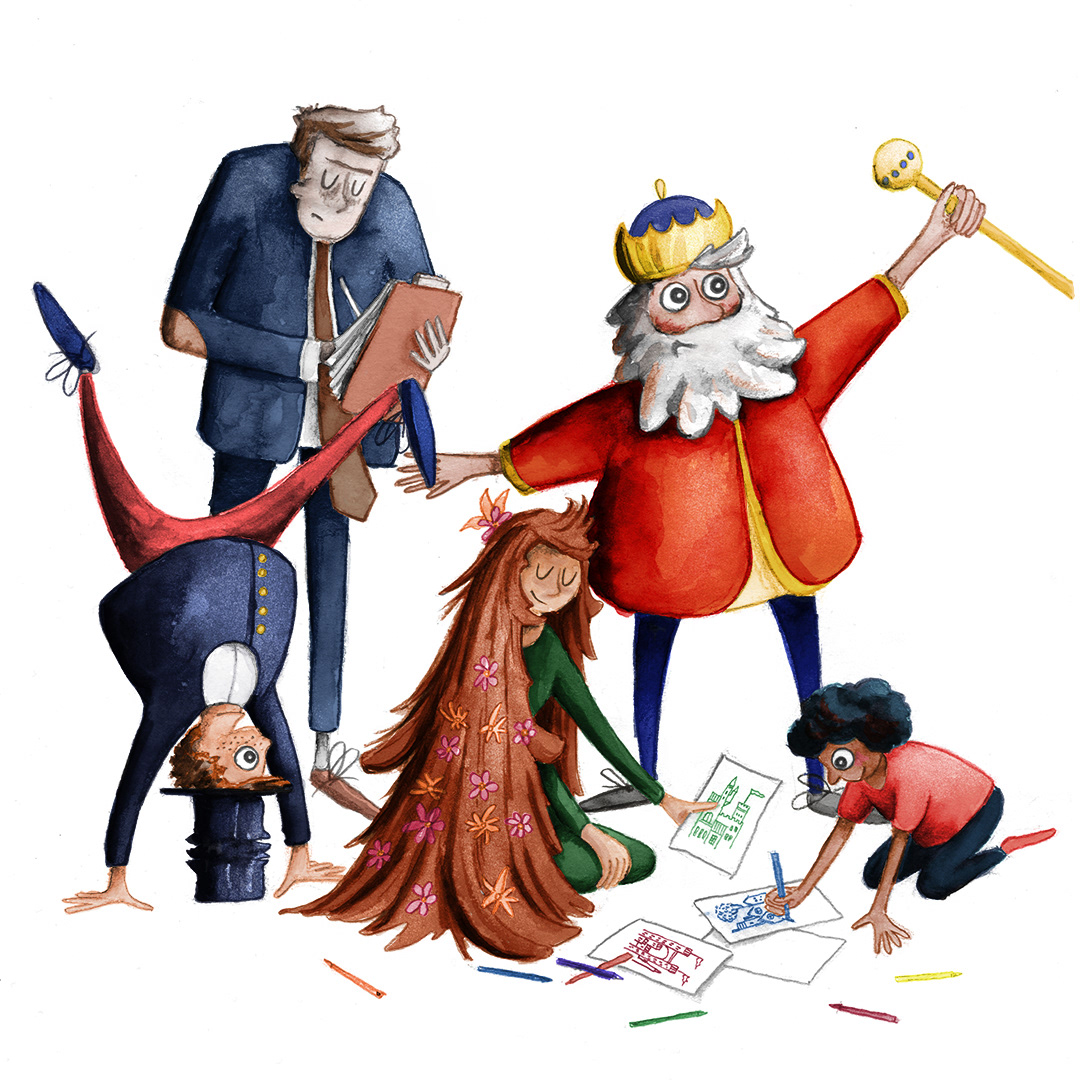 character illustration from Children's Book Draw Me a Kingdom by David Fleck