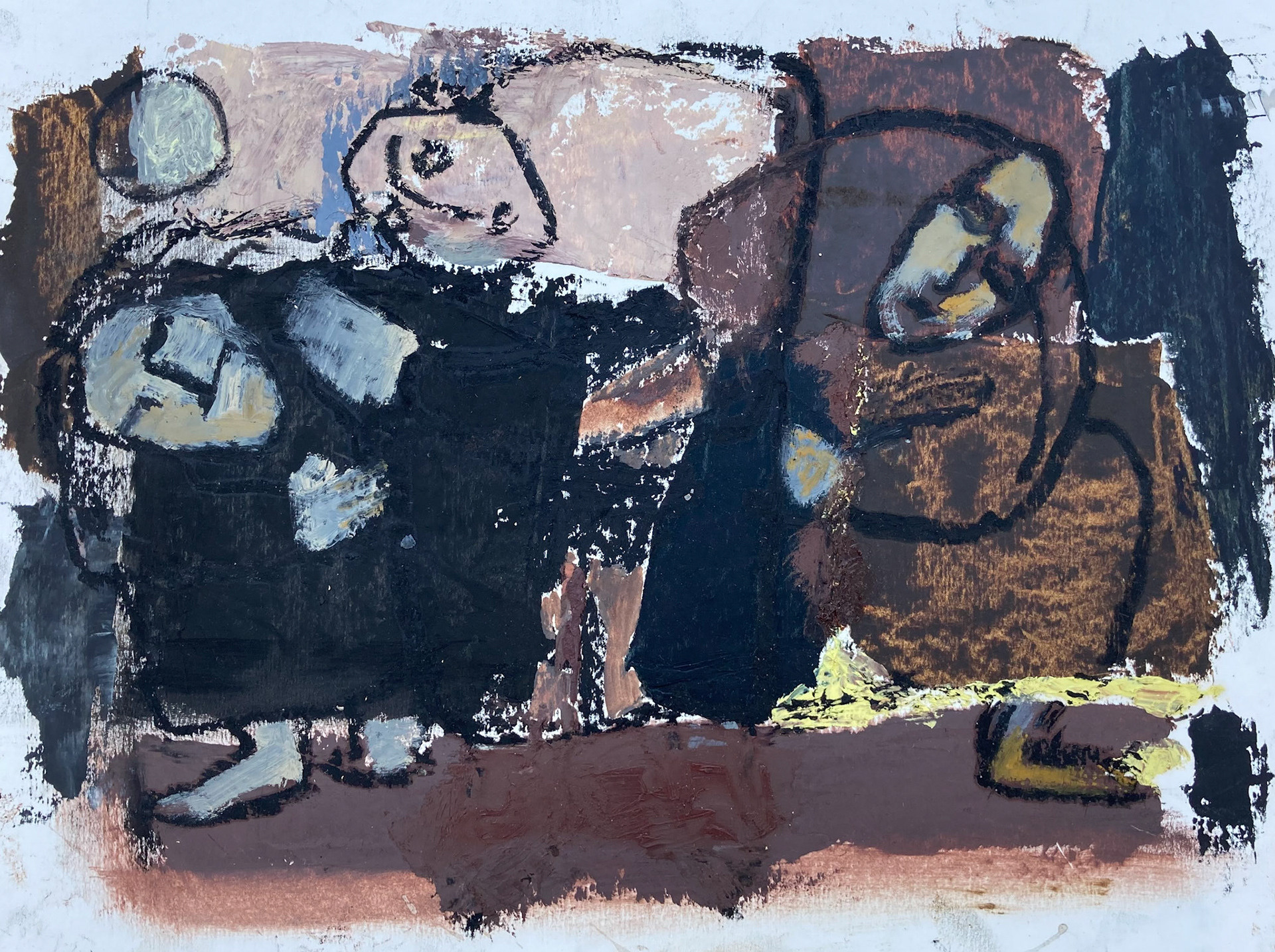 'THE GET TOGETHER' oil on board 40 x 50cm