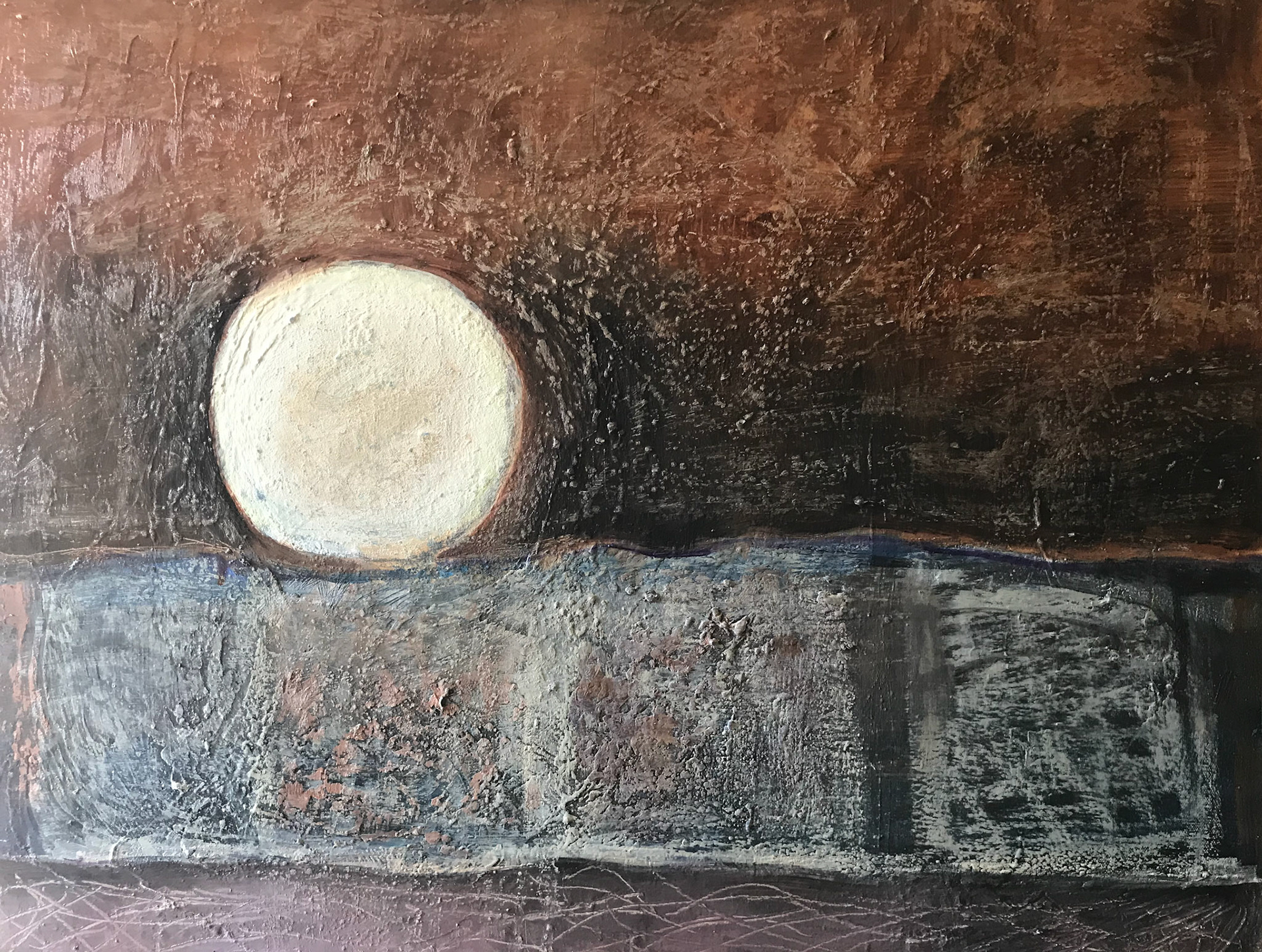 'TOUCH DOWN' oil on canvas. 61 x 76cm