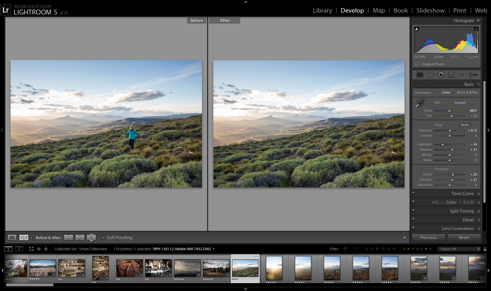Adobe Lightroom - Reshaping the color profile of images and videos
