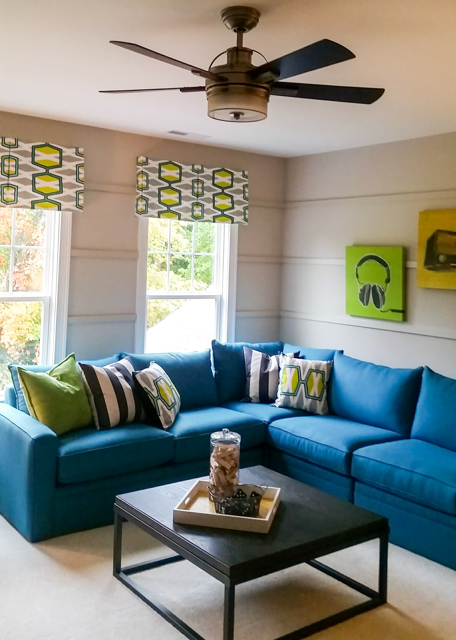 Personal Selections: Flooring & lighting. Other selections made by Model Home Interiors.