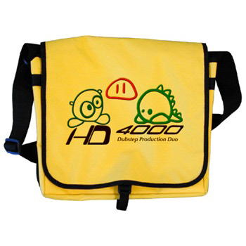 Merchandise: messenger bag with logo of W.E. Recordings artist HD4000