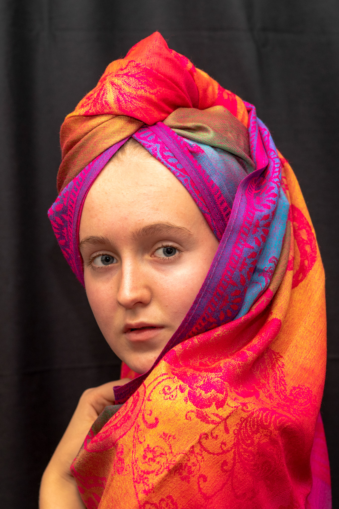Hannah Playing with Material