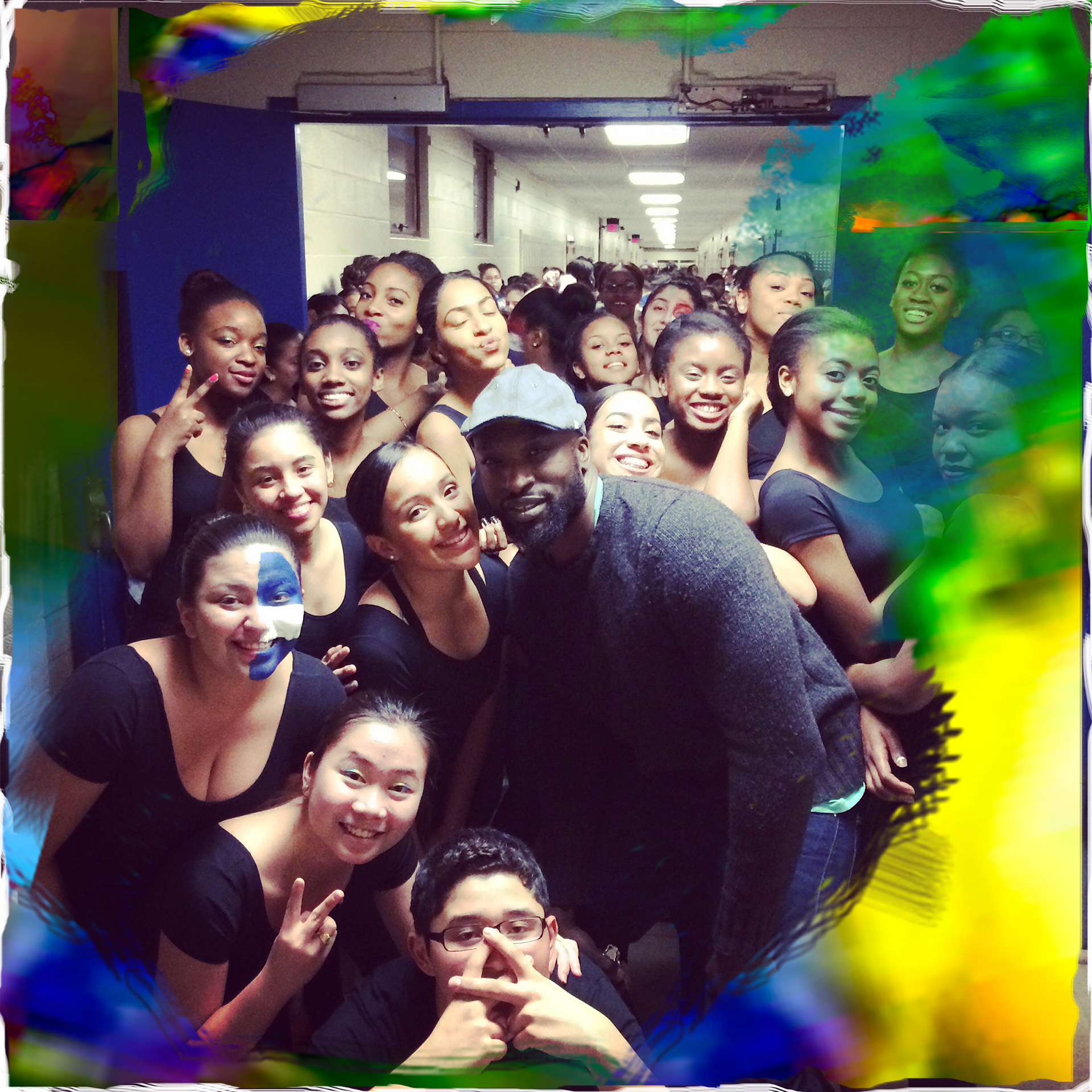 KSO w/ his High Point HS students