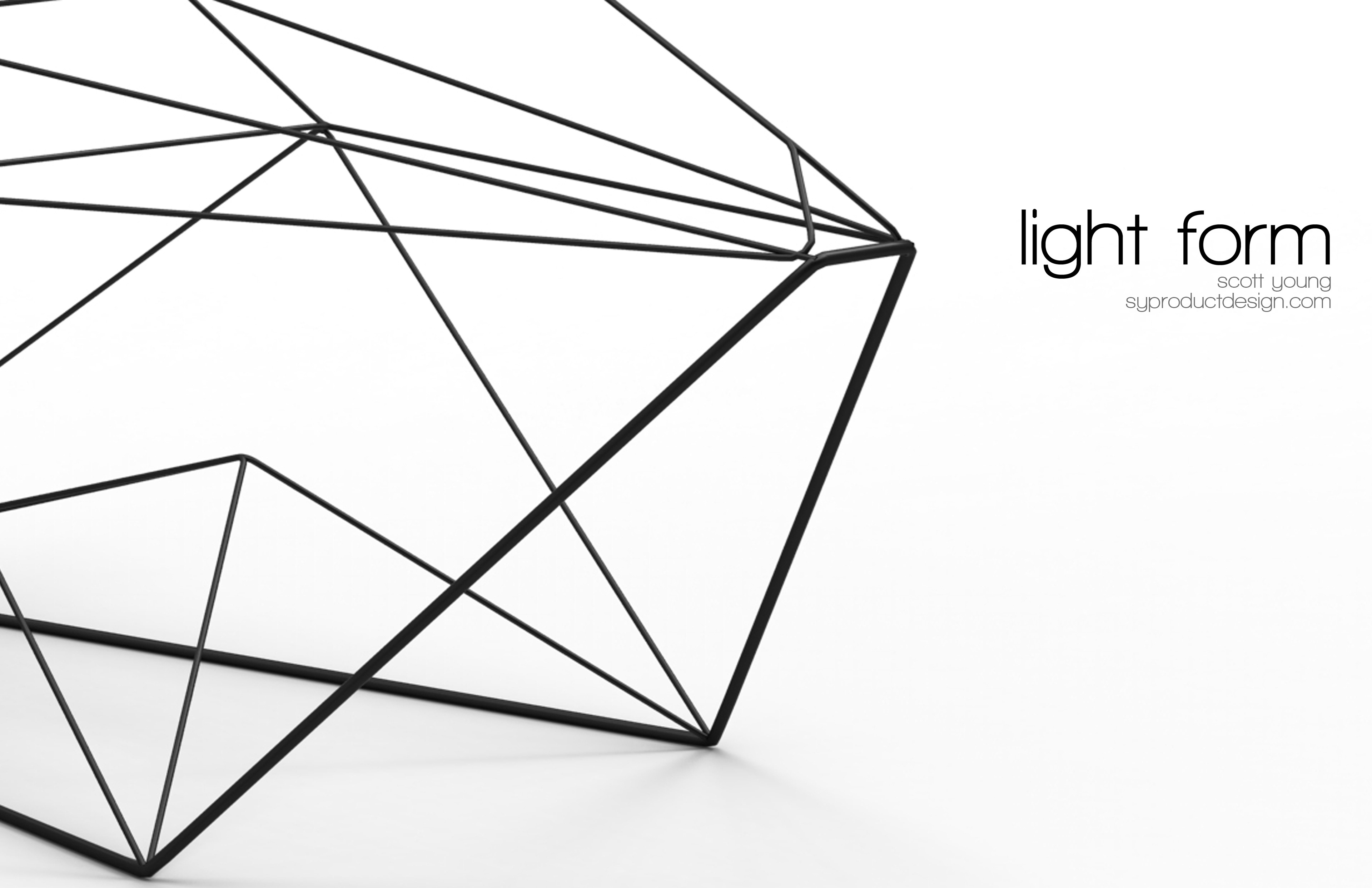 Light forms. Wireframe symbol. Light on form.