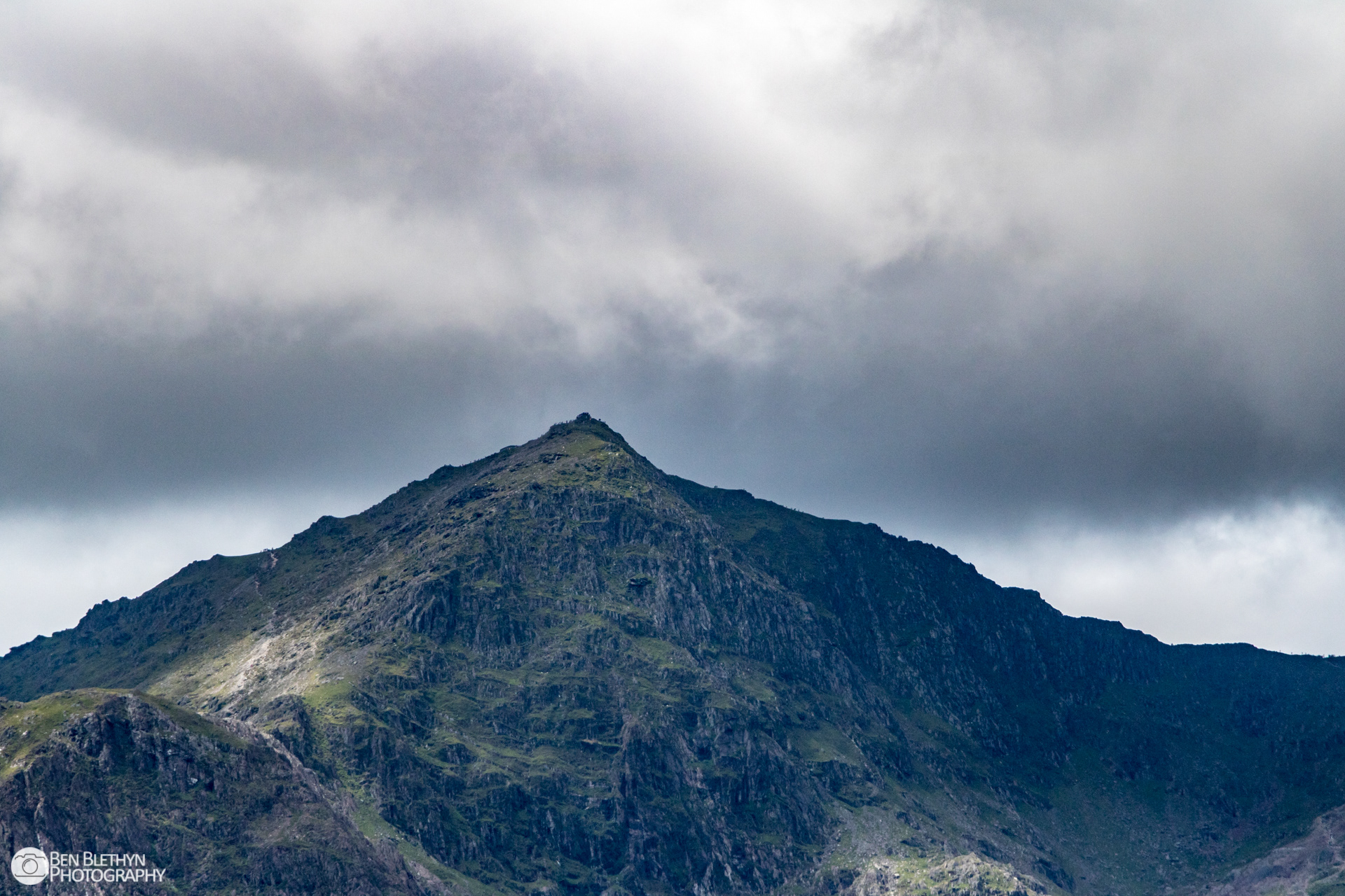 Snowdon peak from below, © Ben Blethyn