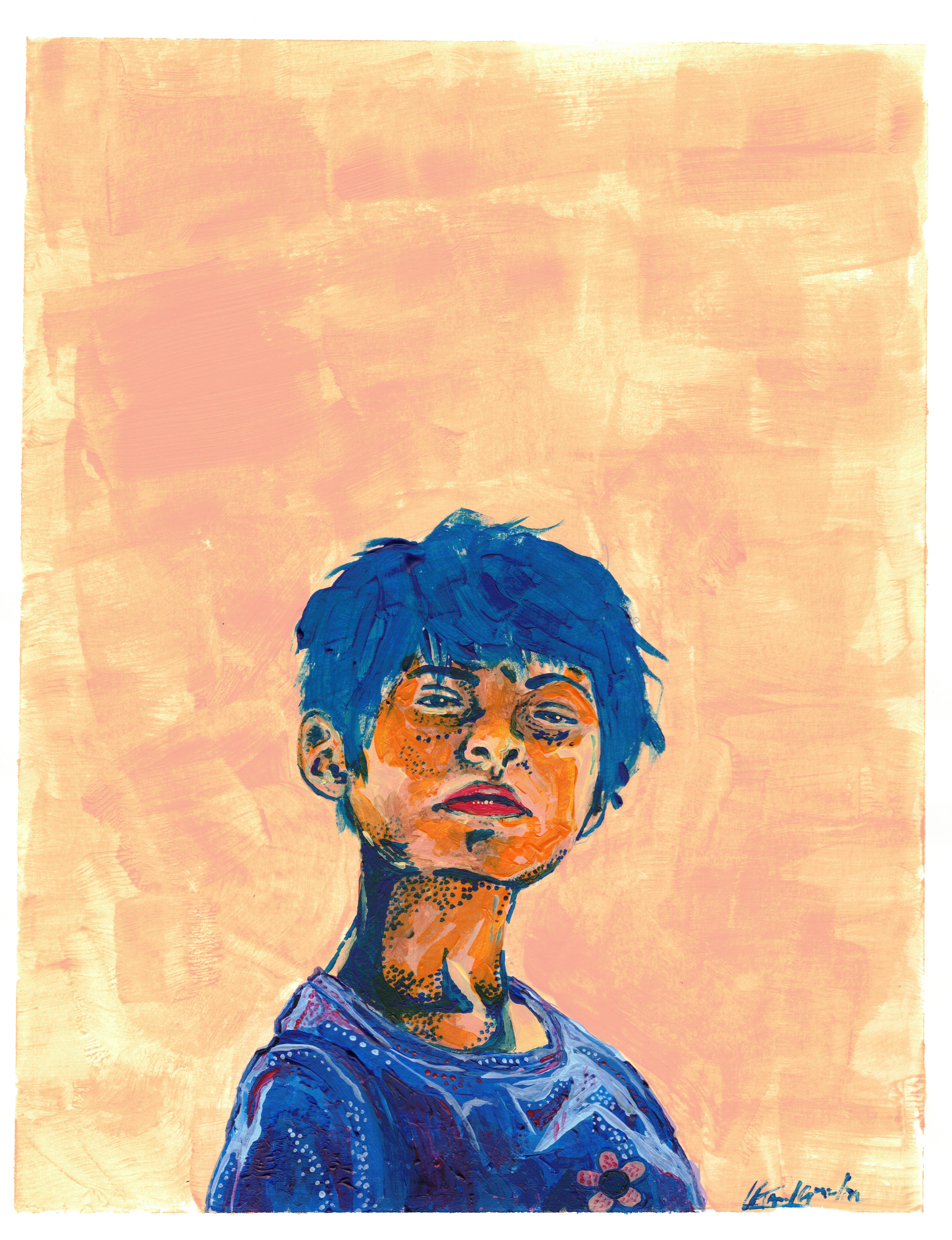 "Alexandria" -acrylic on paper.