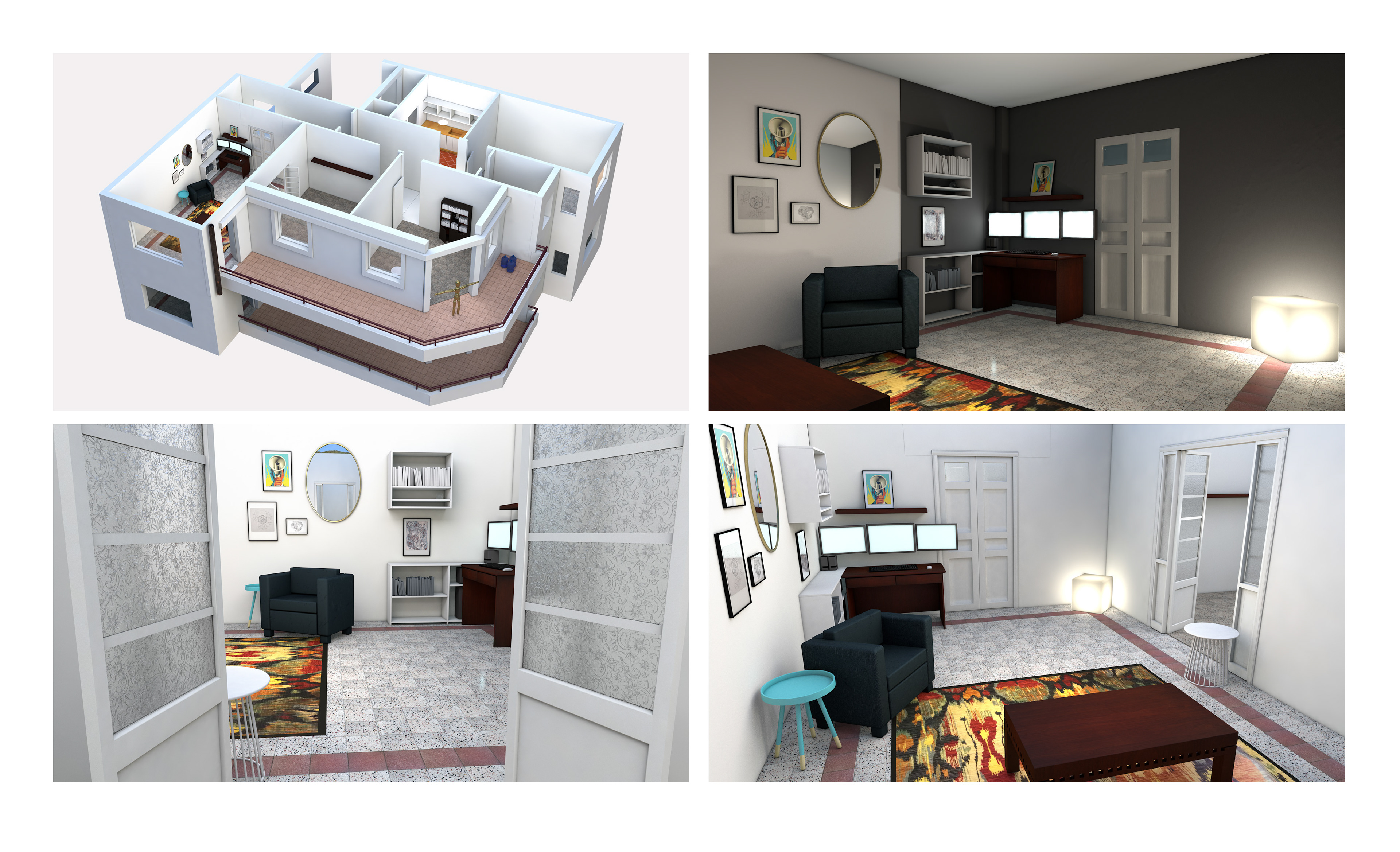 Our Beirut Apartment | 3D Rendering by Ben Kamprath