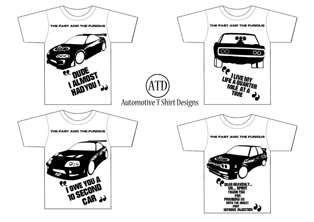 Ben Taylor Automotive T Shirt Designs The Fast And Furious Set