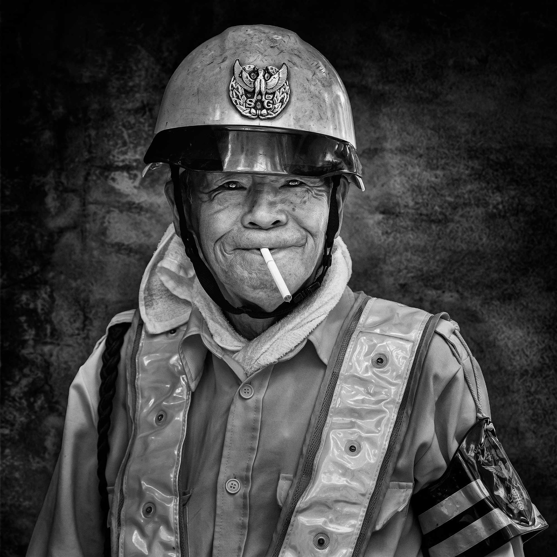 Portrait of an old Japanese Worker