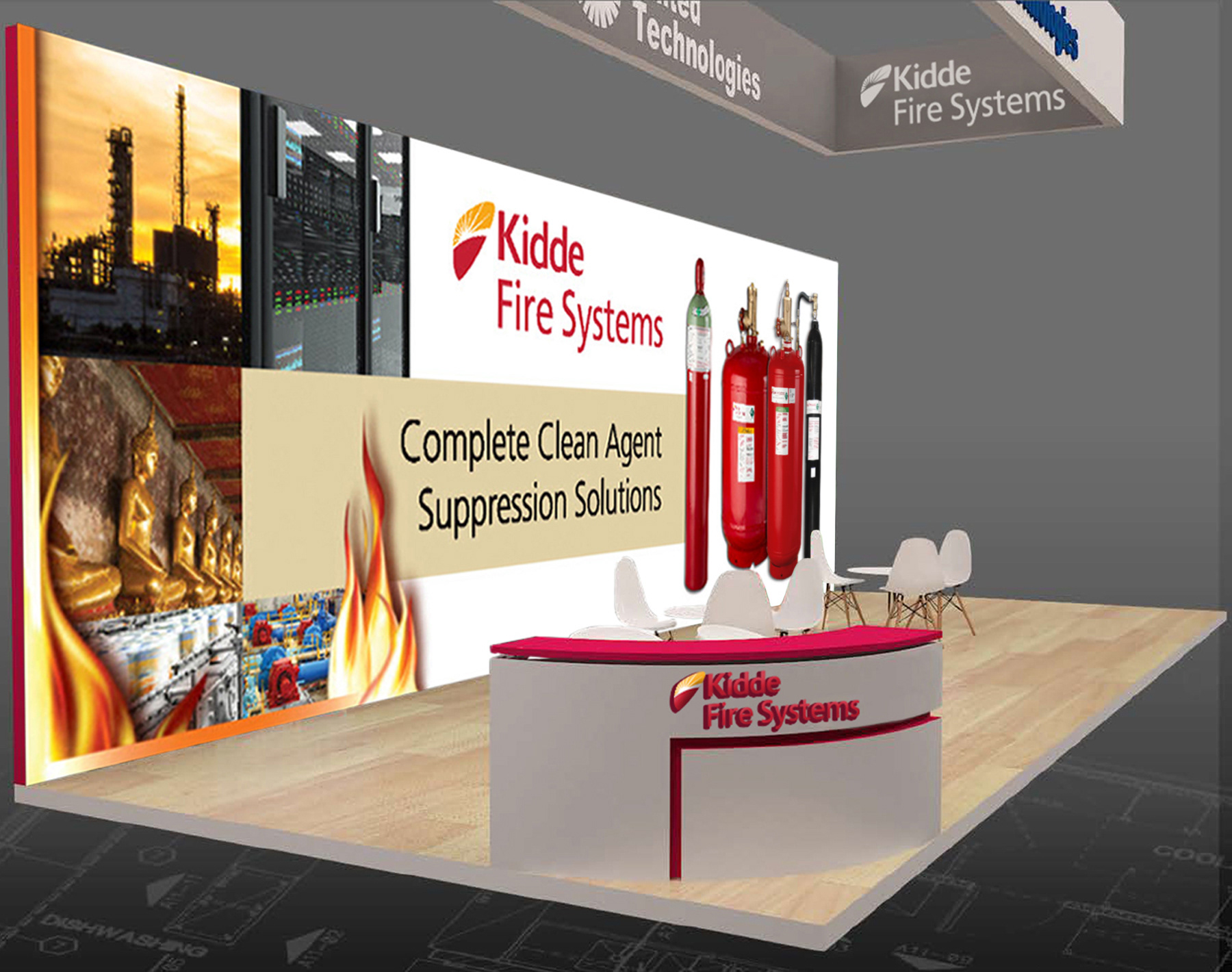 Kidde Fire Systems Booth Render - 2018 Intersec
