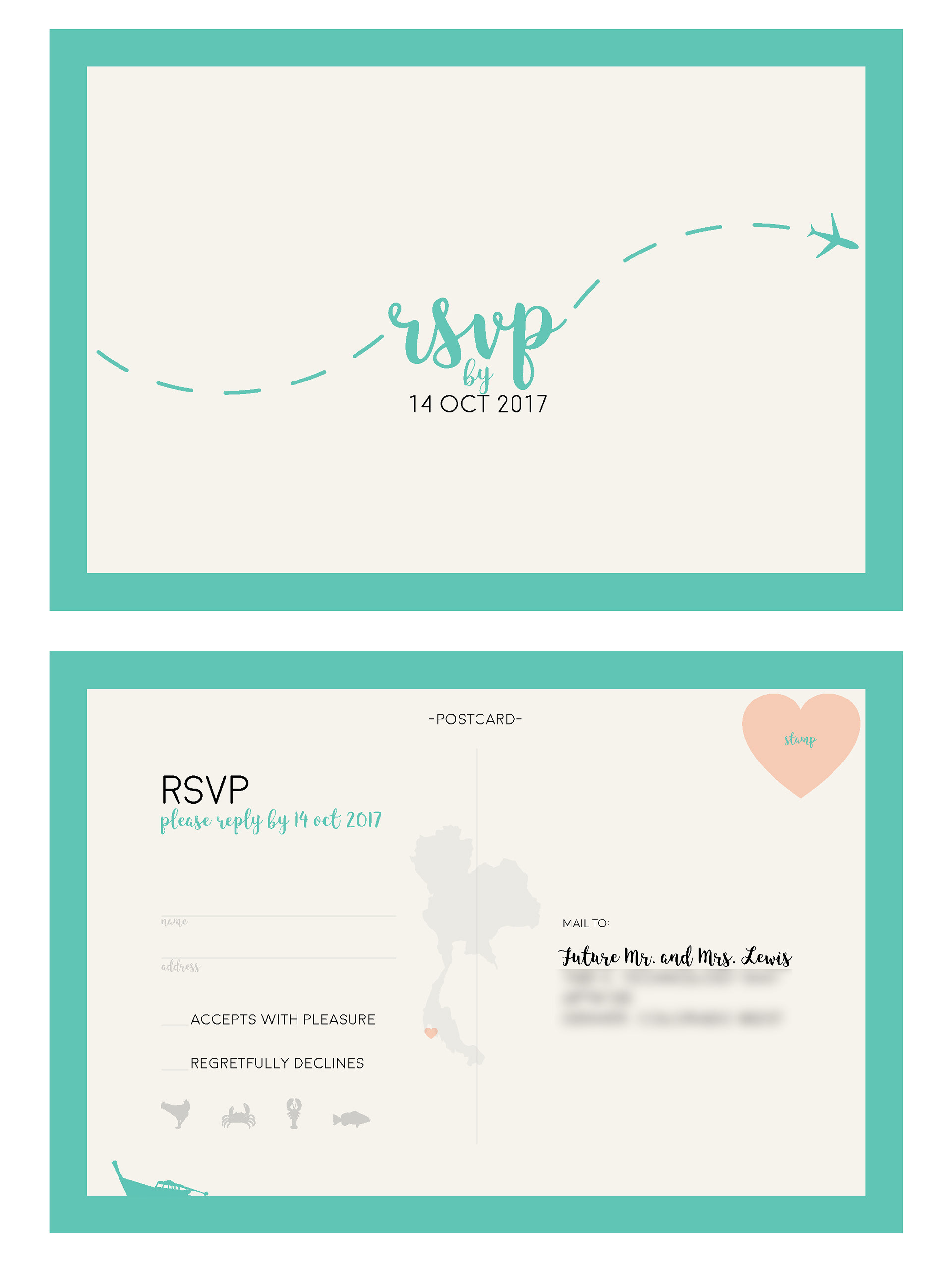 Ashton Lewis Personal Wedding Invitations Wedding Invitations Includes Rsvp Card