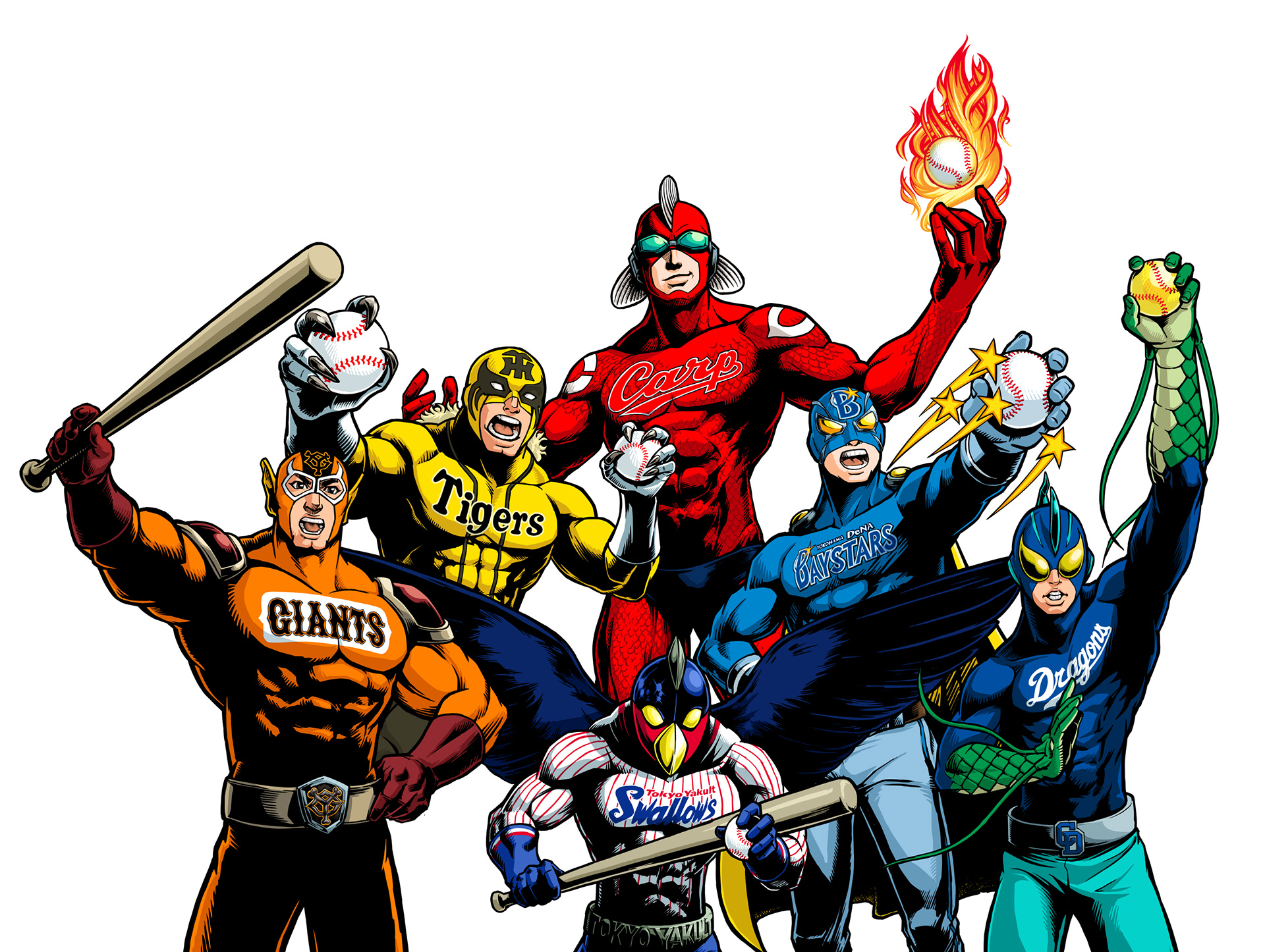 Hirado Sanpei アメコミ風イラストレーター平戸三平 アメコミ ヒーロー風プロ野球ファンミーティング イベントイメージイラスト Hirado Sanpei アメコミ風イラストレーター平戸三平 アメコミ ヒーロー風プロ野球ファンミーティング イベントイメージイラスト