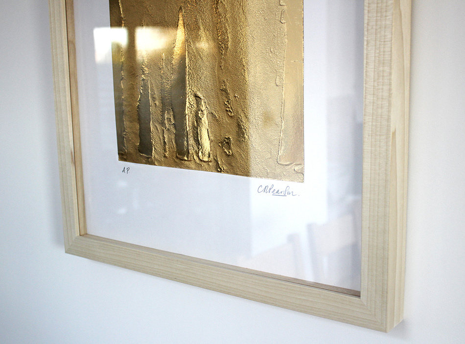'Metallic Gestures III' (SOLD) / Carborundum embossing with metallic chine-collé on 300gsm Snowdon cartridge paper / Copyright © Christopher Pearson 2017