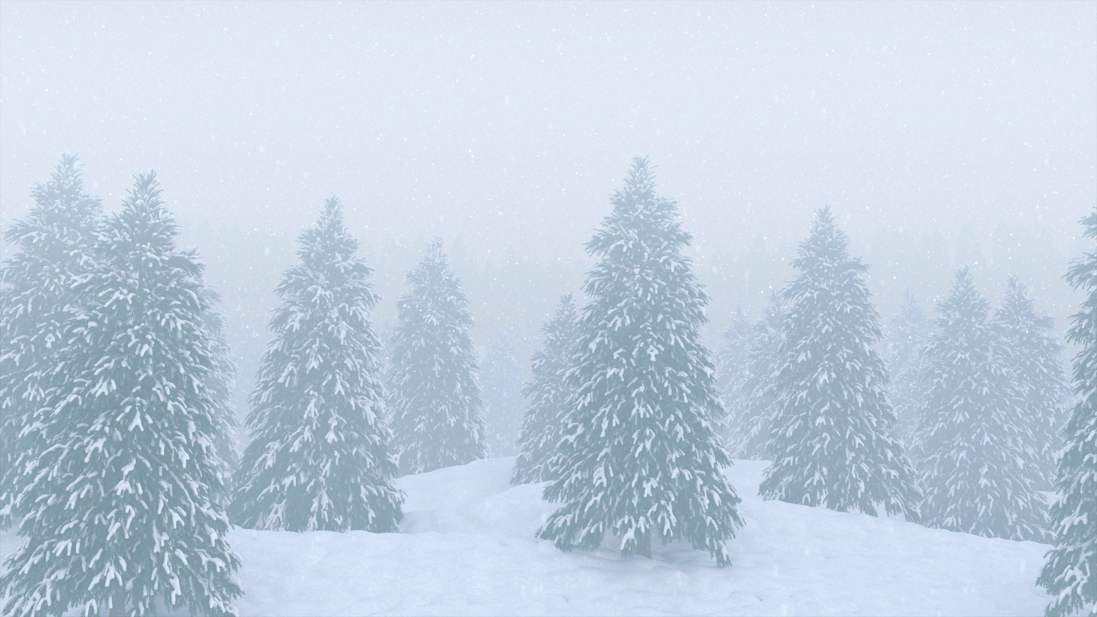 Michael Szabo Animation Digital Art 3d Forester Snow Scene