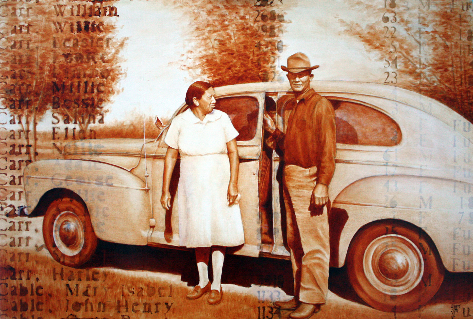 Granny & Pa...oil on canvas, 36x48 in., private commission