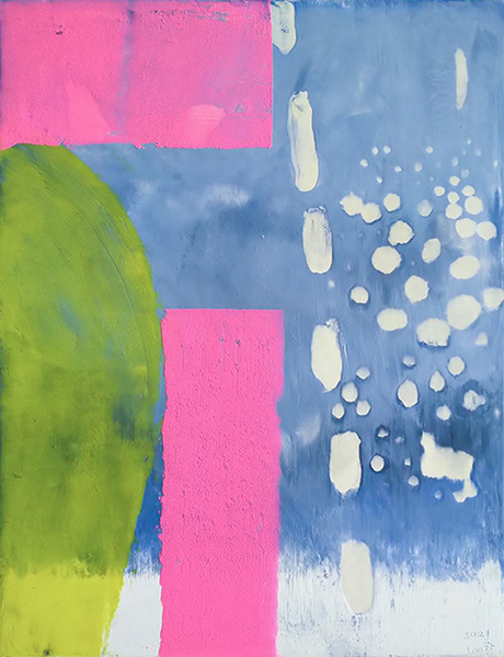 Surreal Spring | Oil and Cold Wax Medium onCradled Wood Panel | 8" x 10.06"