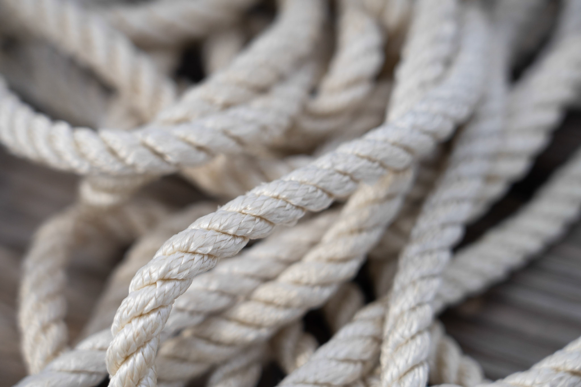 Fill the Frame: Pile of nautical rope, filling the frame with the tangles an loops of the rope, 20201029, Historic Panama City, MILLER, Walking out on the docks I found a pile of rope, took a picture, got close, then got closer, the pile of rope, texture and the lines caught my eye and kept getting closer. I chose the closest of the three shots to highlight filling the frame. Camera Settings: Sony A7 II, ISO 200, 105mm, f5, 1/1000s