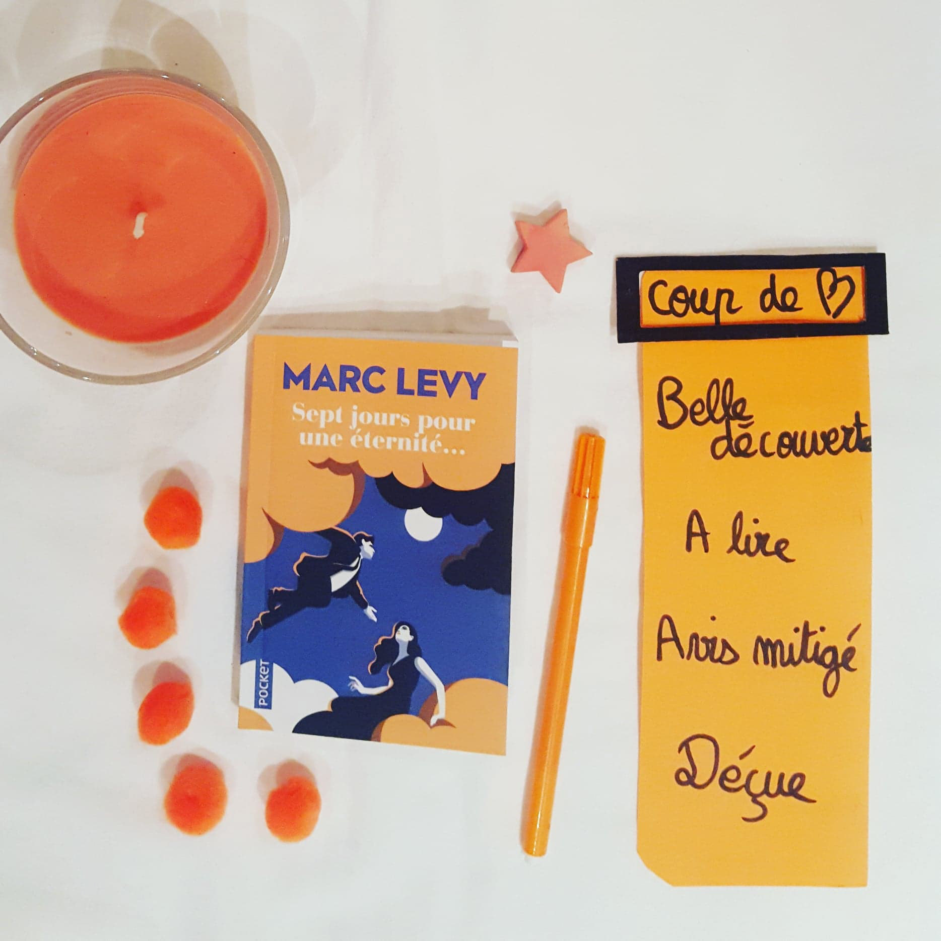Marc Levy ne cessera jamais de me surprendre. Ce livre-là, il y a bien 3 ans que je le cherchais, mais à chaque fois, ou j'oubliais le titre ou j'avais d'autres achats ! Finalement, j'ai déniché ce mini livre de poche la semaine dernière et m'y suis aussitôt attaquée. 📚 Bon la lecture est difficile au départ car je n'ai pas l'habitude d'un si petit format, mais l'histoire est géniale. L'humour est au rendez-vous, j'ai vraiment beaucoup rit, les dialogues sont cinglants, le récit est original. La rencontre entre le paradis et l'enfer est rocambolesque. 📚 Il y eut un soir, et il y eut un matin. En sept jours, nos protagonistes nous font voyager aux travers San Fransisco, on rencontre des hommes et des femmes, penchants entre le bien et le mal. Alors, qui de Lucifer ou Dieu gagnera ? 📚 J'ai cru comprendre qu'il s'agissait du 2ème roman de Marc Levy, je lui tire mon chapeau. Sa plume était à l'époque déjà douce et agréable. Avec ce beau soleil, il n'y avait rien de mieux à faire ce week-end que se prélasser au bord du marais avec "Sept jours pour une éternité". 📚 Quelle a été votre lecture du week-end ?