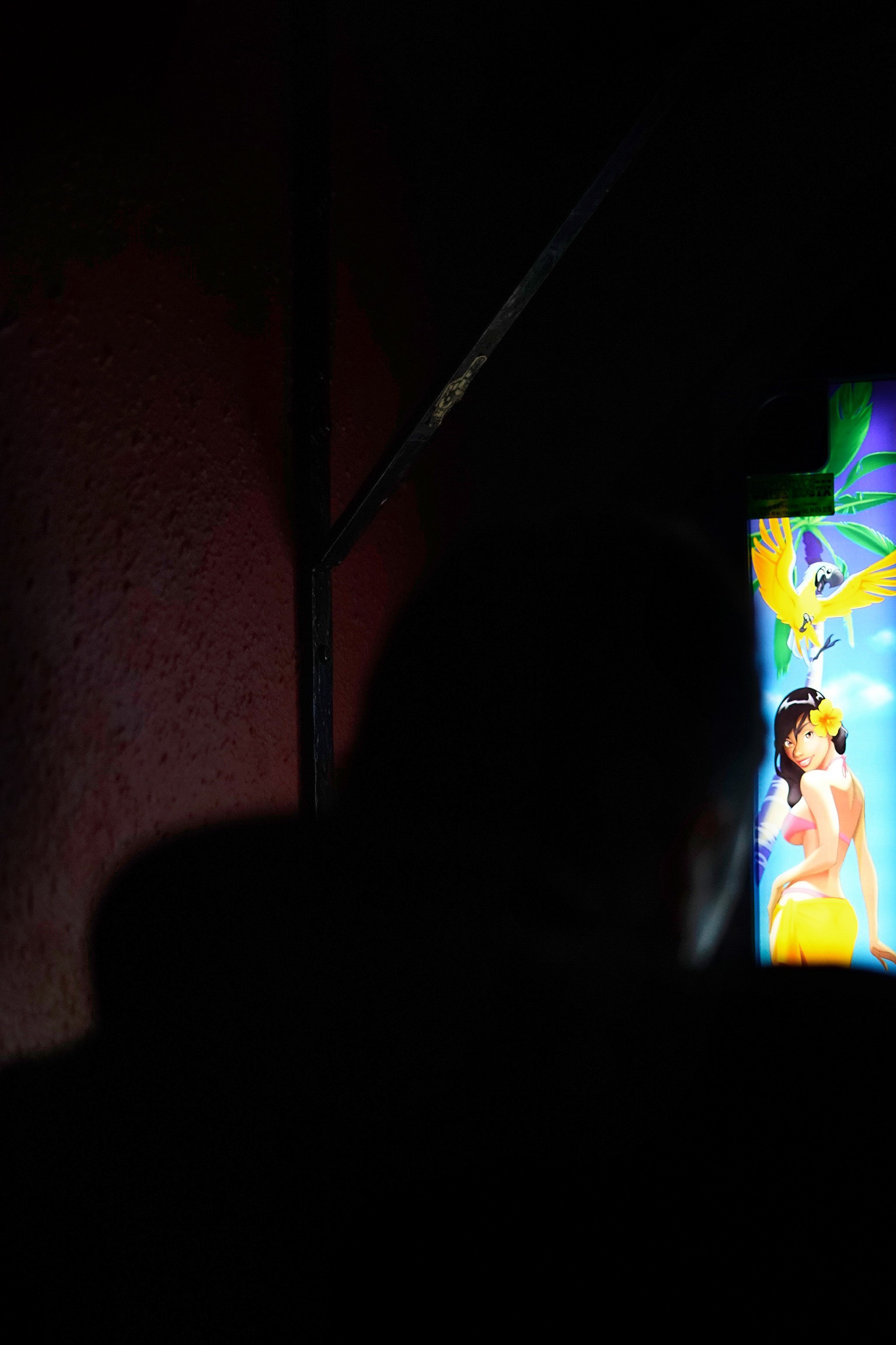 8:03 a.m. "The slot machine girl"