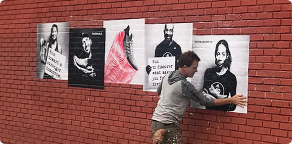 wheatpasting application in progress