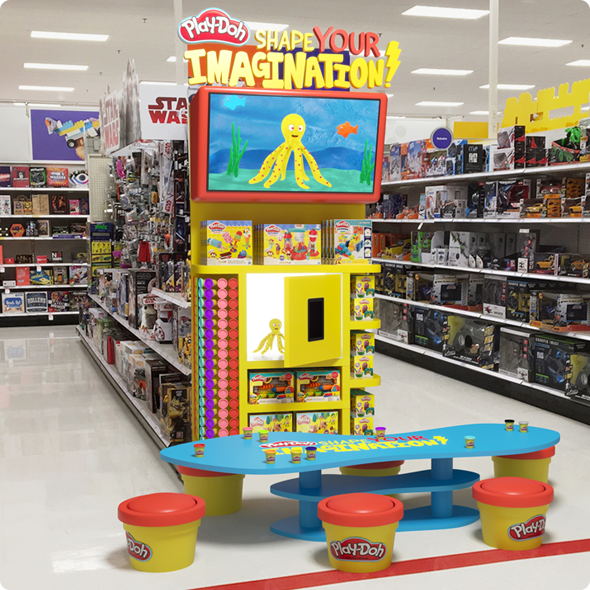 retail location interactive end cap display concept