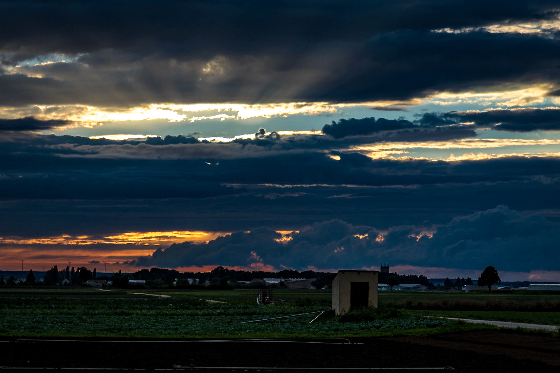 Was für einen #Sonenuntergang über dem #Knoblauchsland