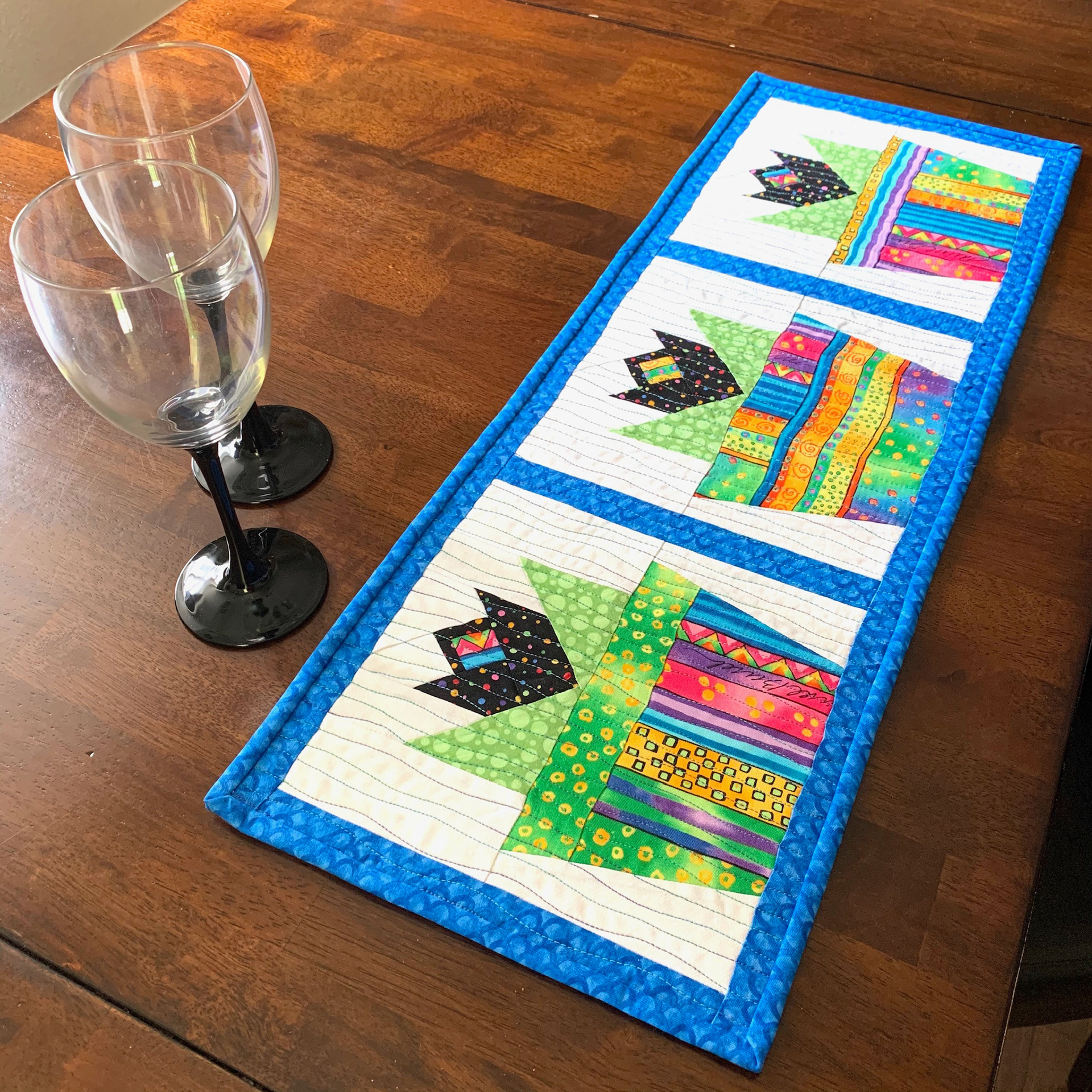 Table Runner Quilt Laurel Burch Fabrics