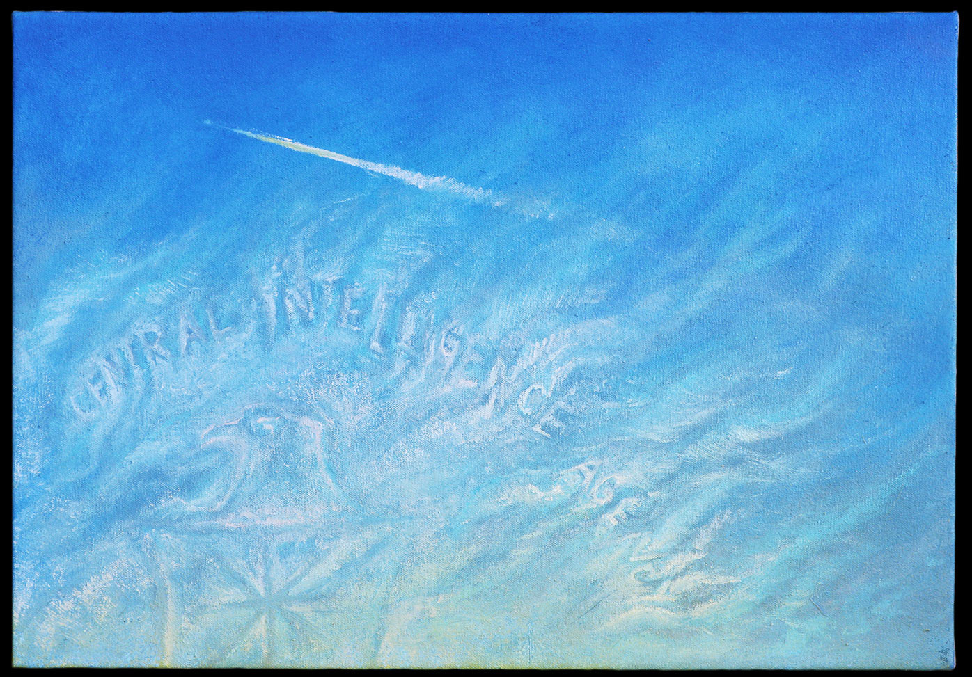 Chem Trails. 11" x 14" oil on canvas. 2020