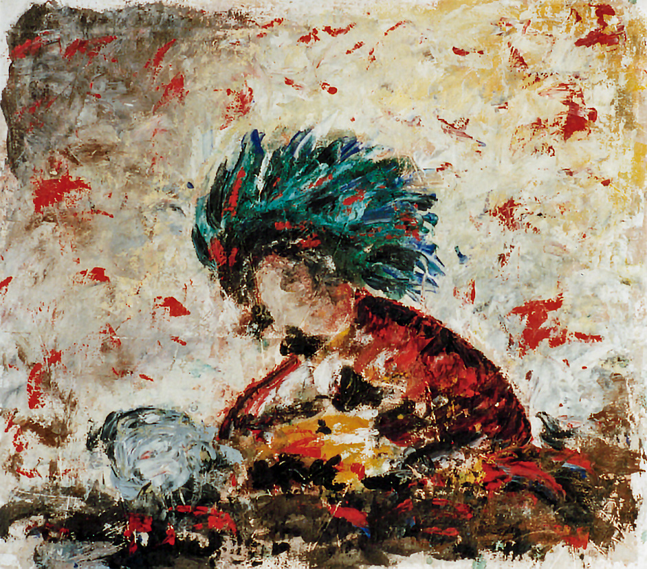 O índio (The indian), Acrylic on board, 1995 (?)