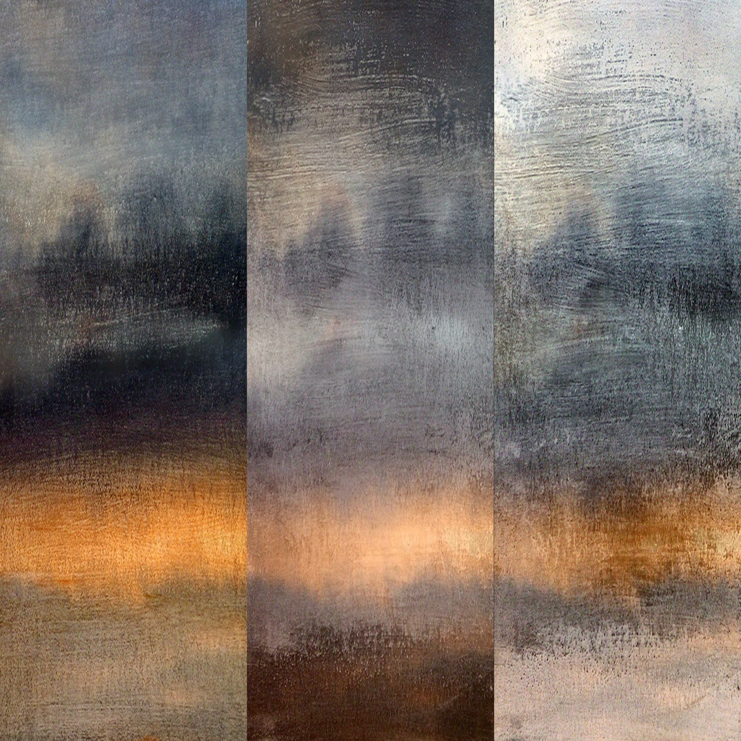Square Orange Horizon, Horizon series, 3 editions, Digital C Print glossy of hybrid of photograph and painting, 70.9 x 70.9 in, 2013.